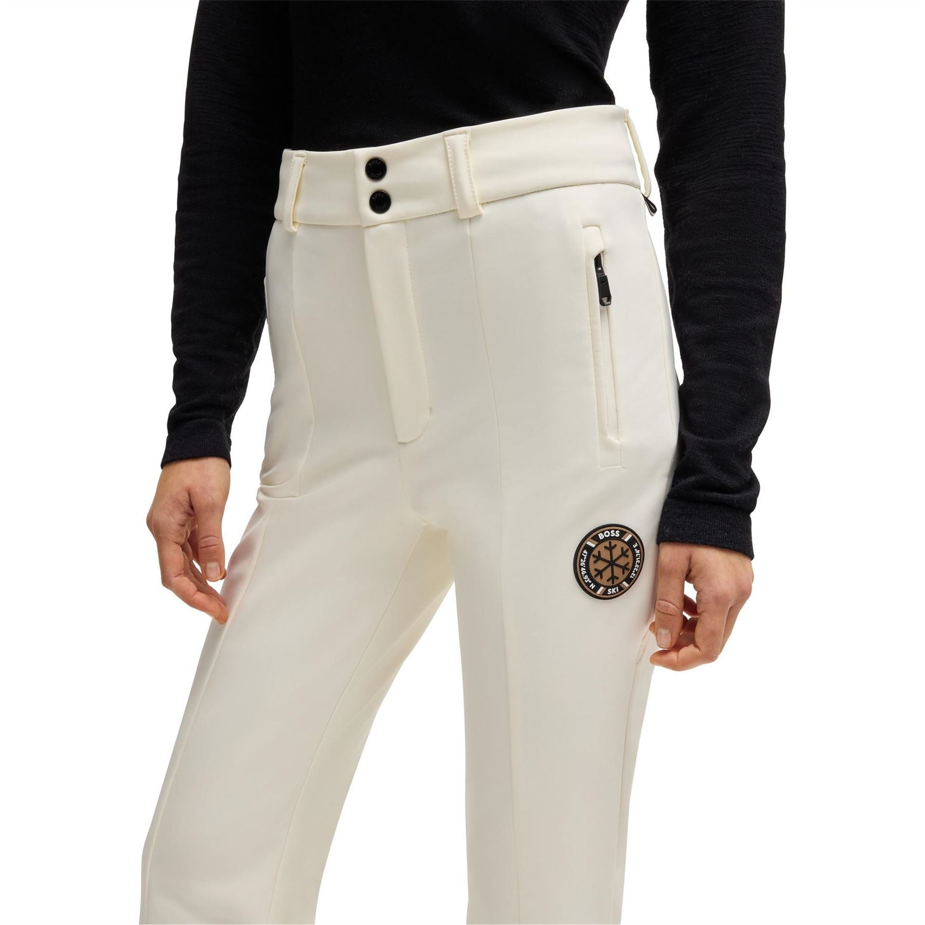 Boss Kern Ski Solid Patterned Straight Trousers