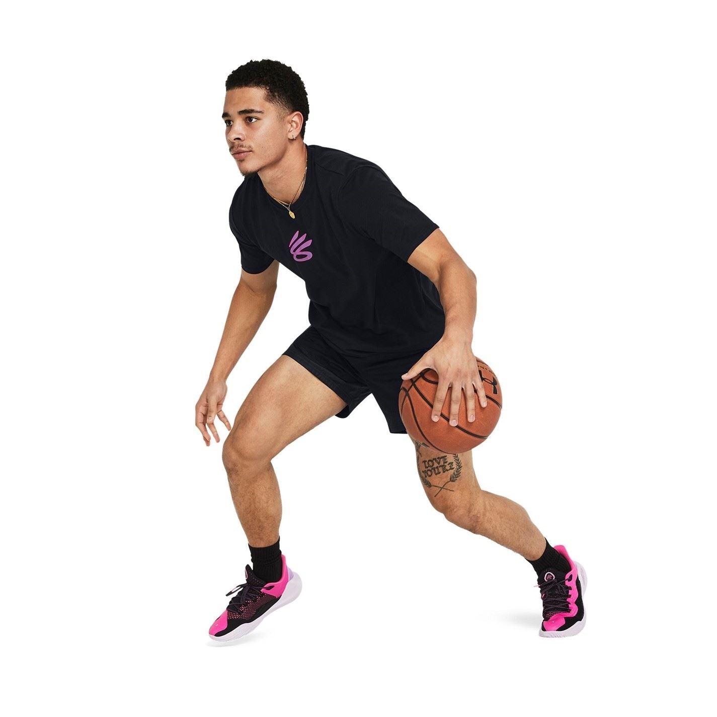 Under Armour Mens Armour Curry Woven Short Tracksuit Bottom