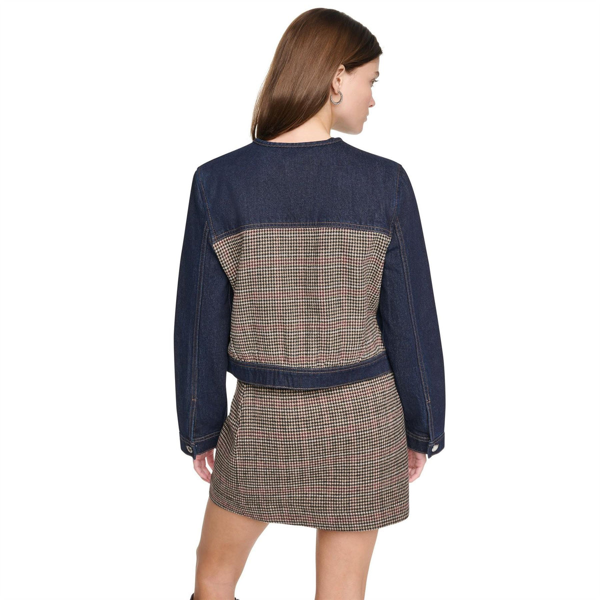 DKNY Mix Media Denim Jacket