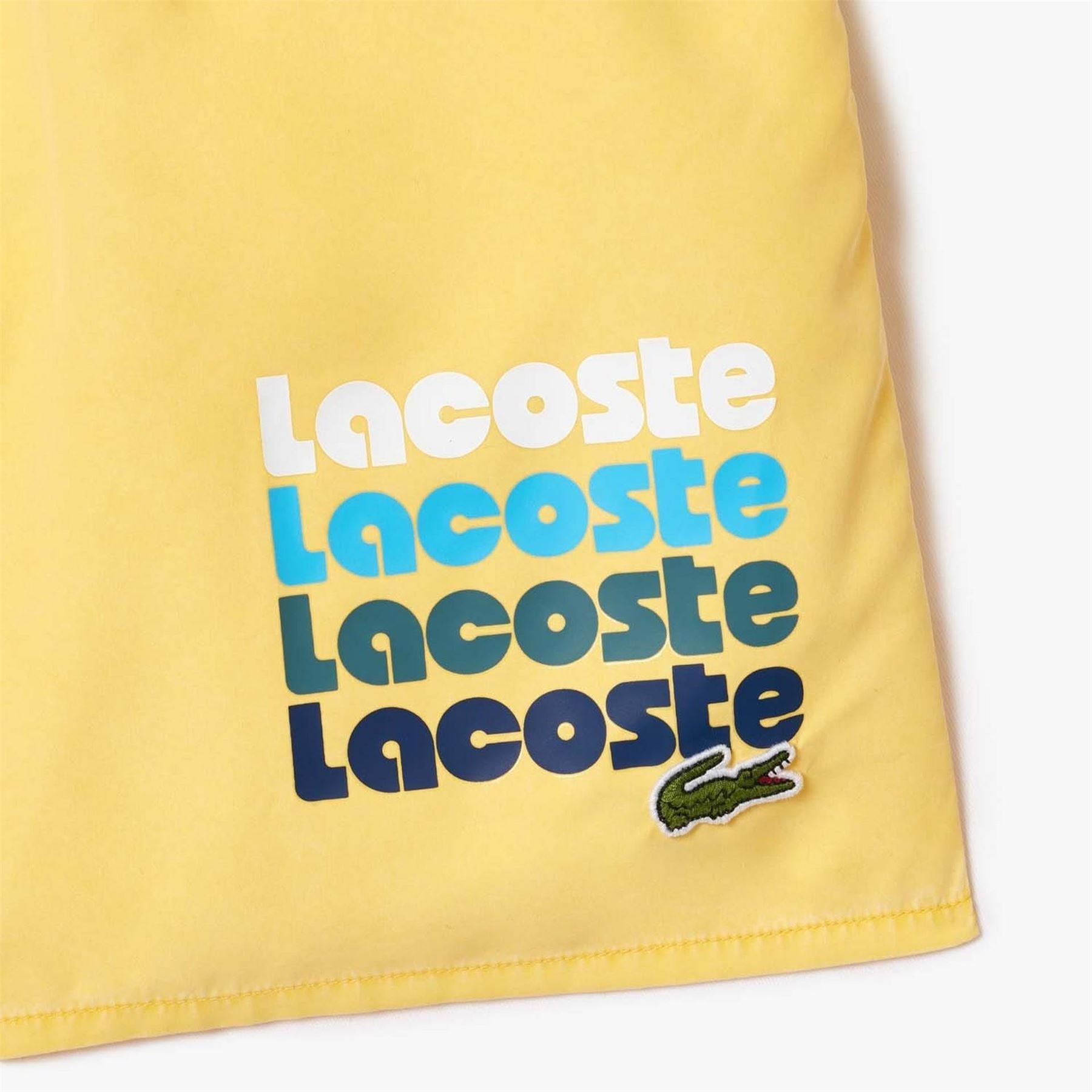 Lacoste Length Washed Effect Swim Trunks