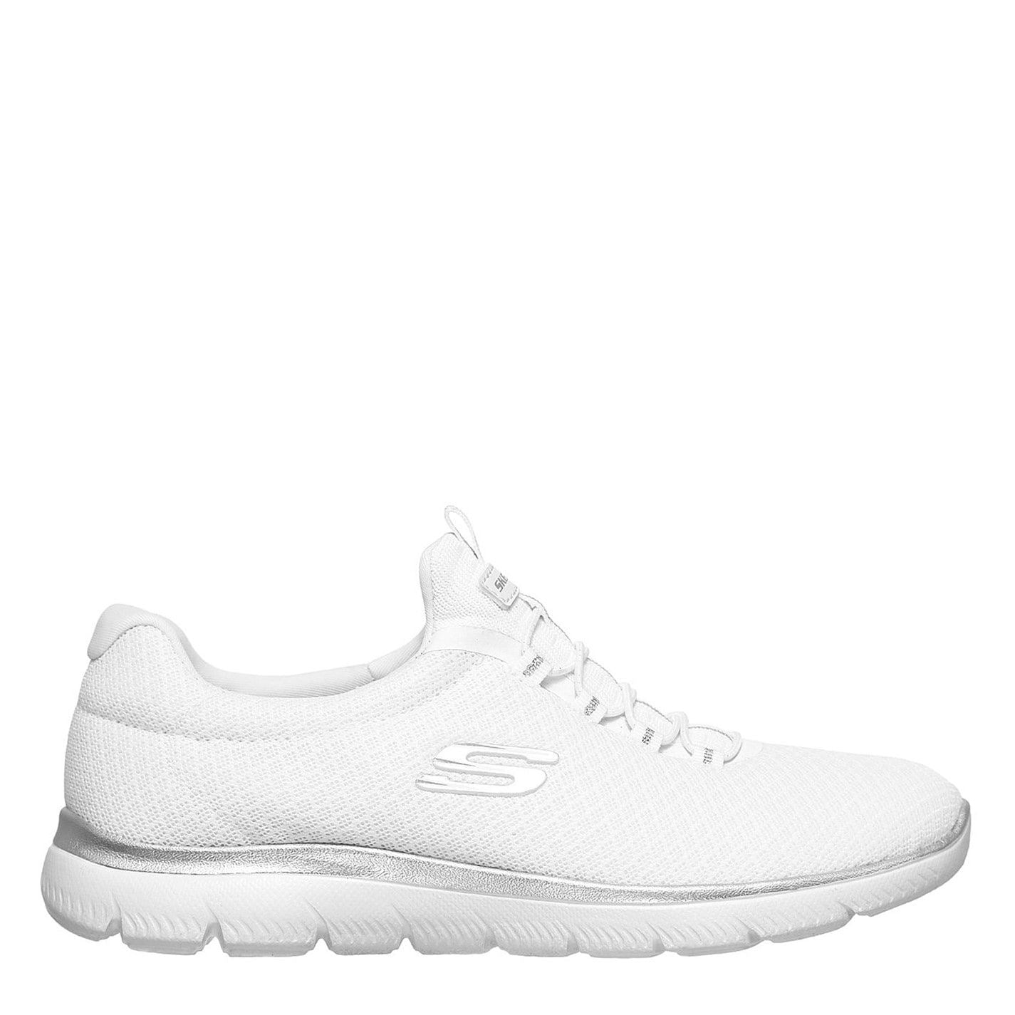 Skechers Mesh Bungee Slip On Memory Foam Low Top Trainers
