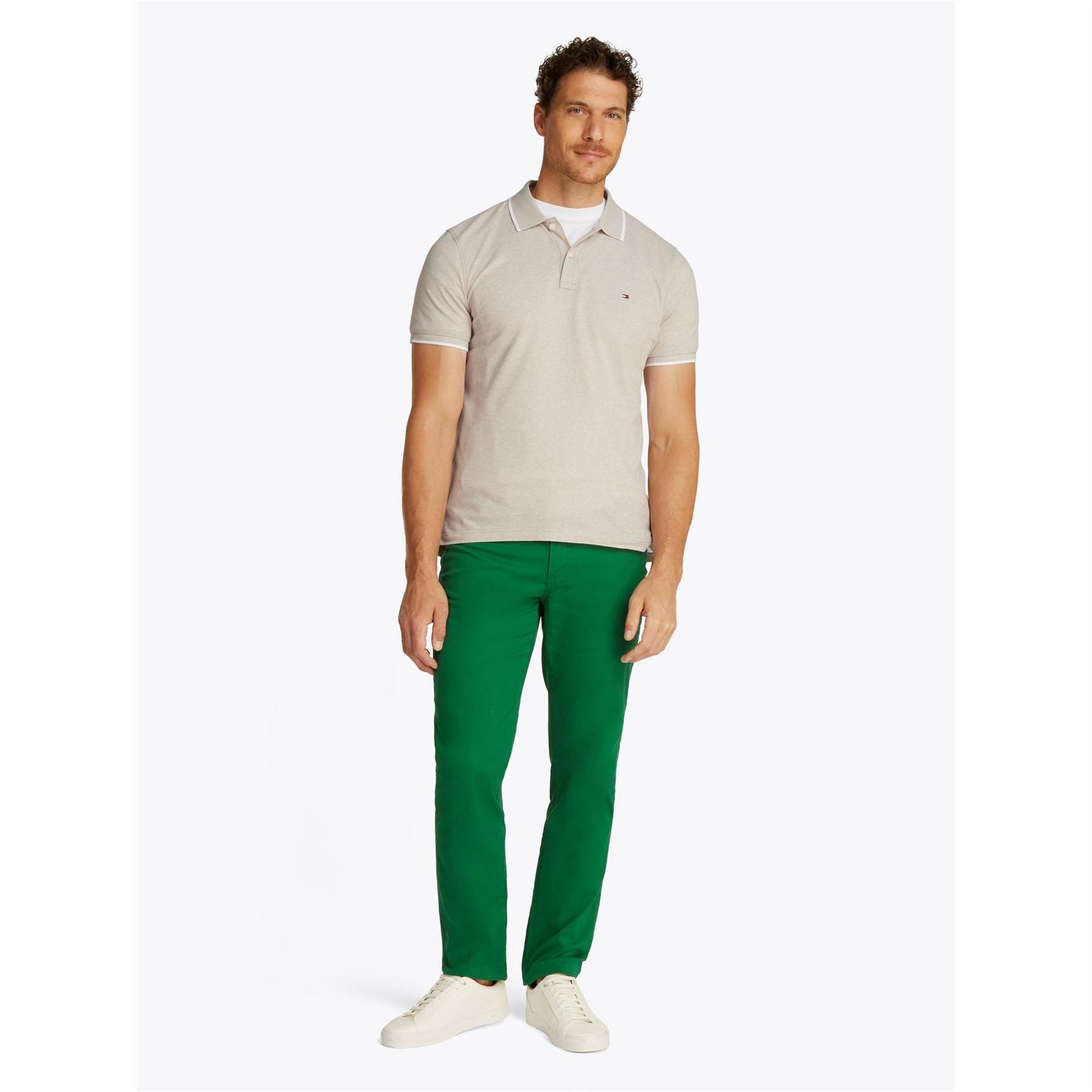 Tommy Hilfiger Linen Pique Regular Fit Short Sleeve Polo Shirt