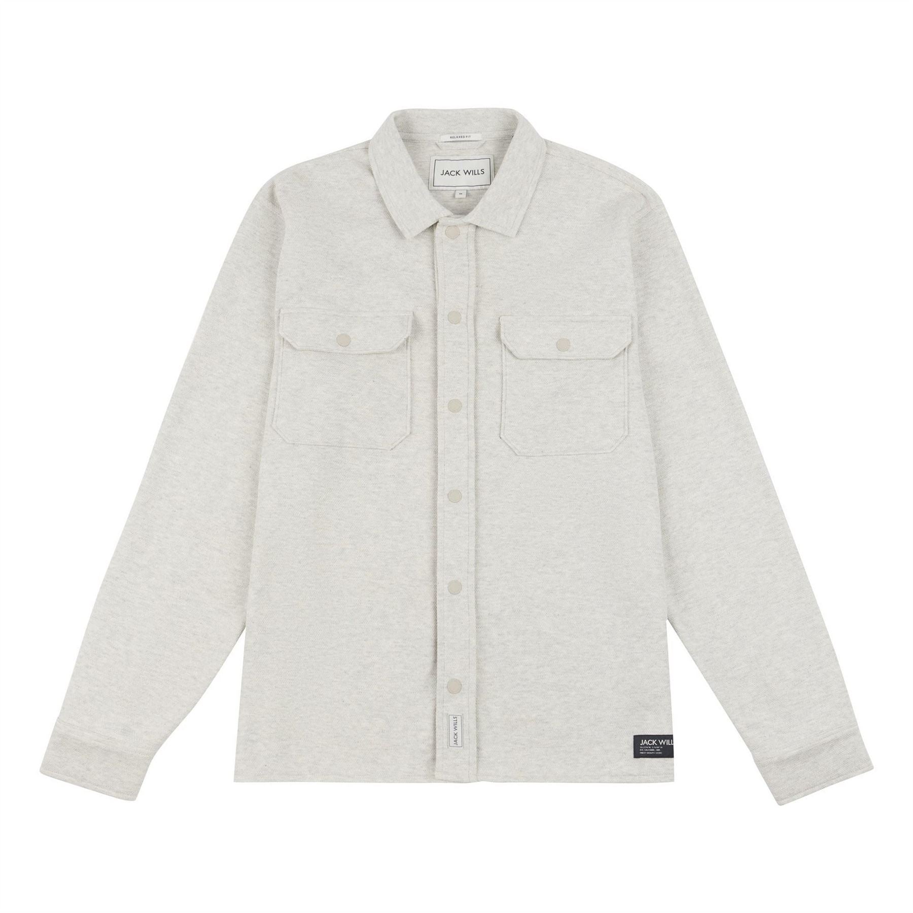 Jack Wills Pique Long Sleeve Relaxed Fit Overshirt