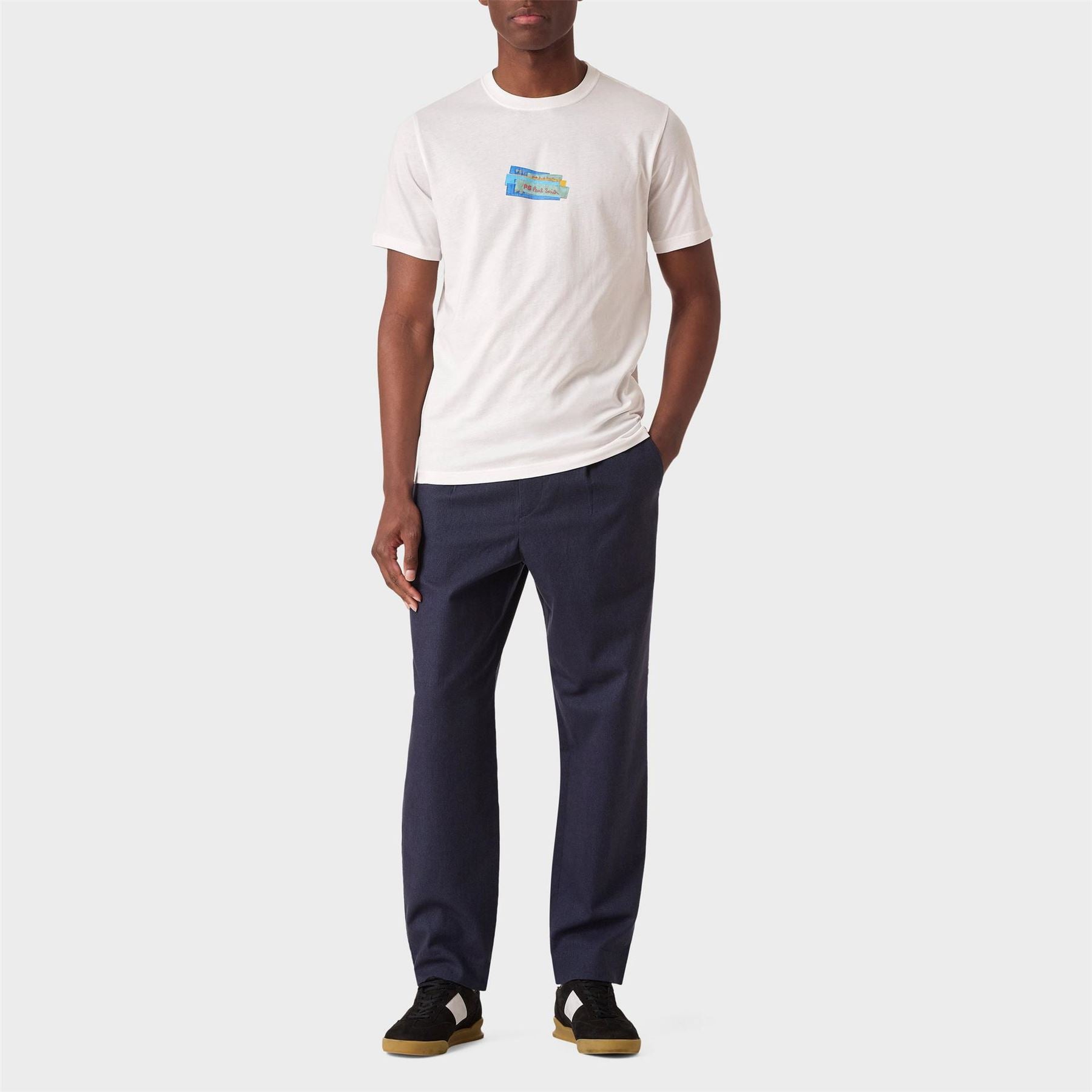 PS Paul Smith Regular Fit Crew Neck Plain Sleeve T-Shirt