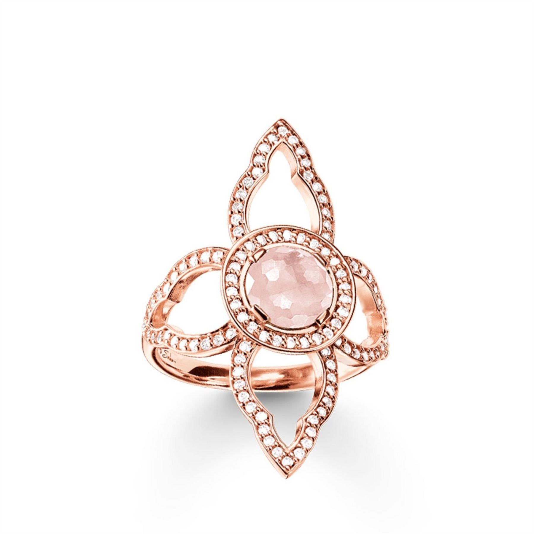 Thomas Sabo Flower Rose Gold Plated Ring