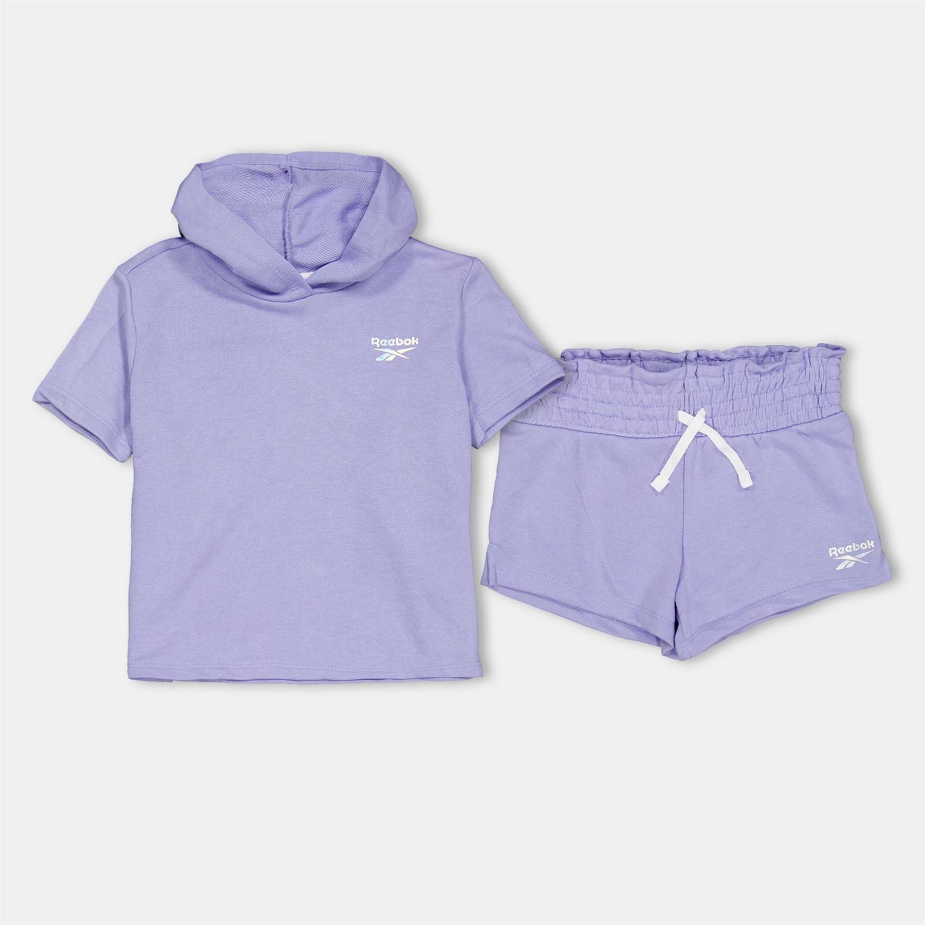 Reebok Hooded Neck Short Sleeve T-Shirt and Short Set