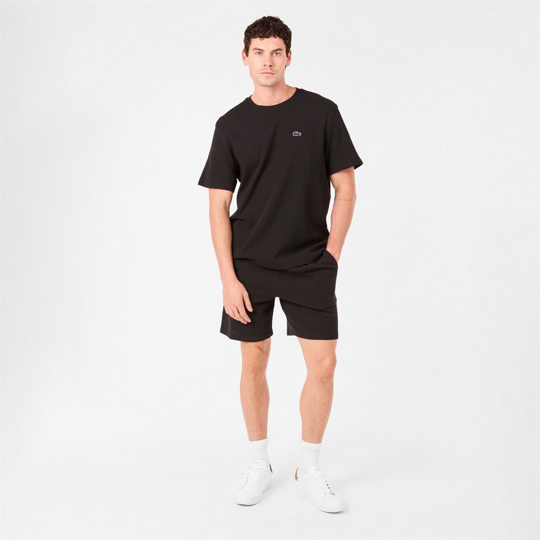 Lacoste Waffle Bermuda Shorts with Elasticated Waistband
