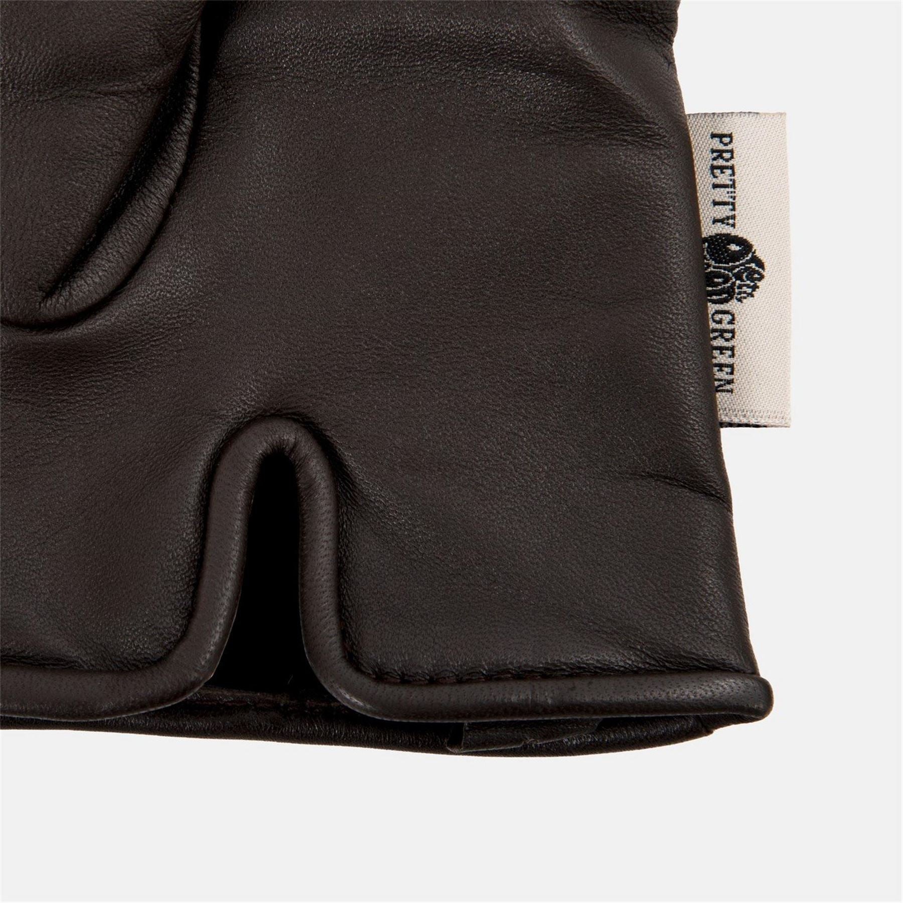 Pretty Green Mens Leather Glove