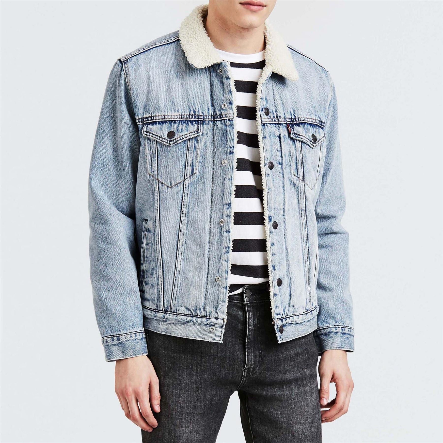 Levis Type 3 Sherpa Cotton Mix Long Sleeve Denim Jacket