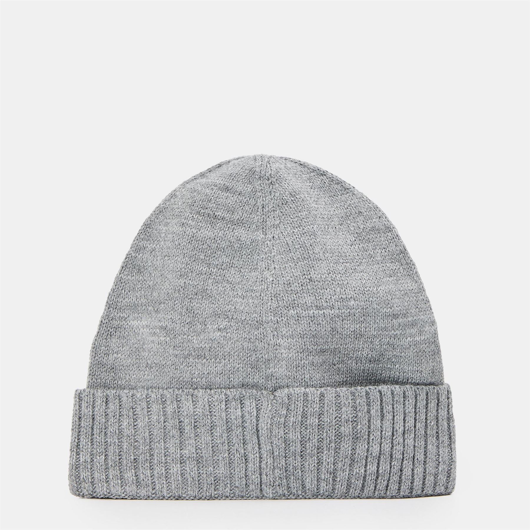 Boss Asport Wordmark Embroidered Logo Soft Feel Ribbed Cord Effect Turn Up Brim Beanie