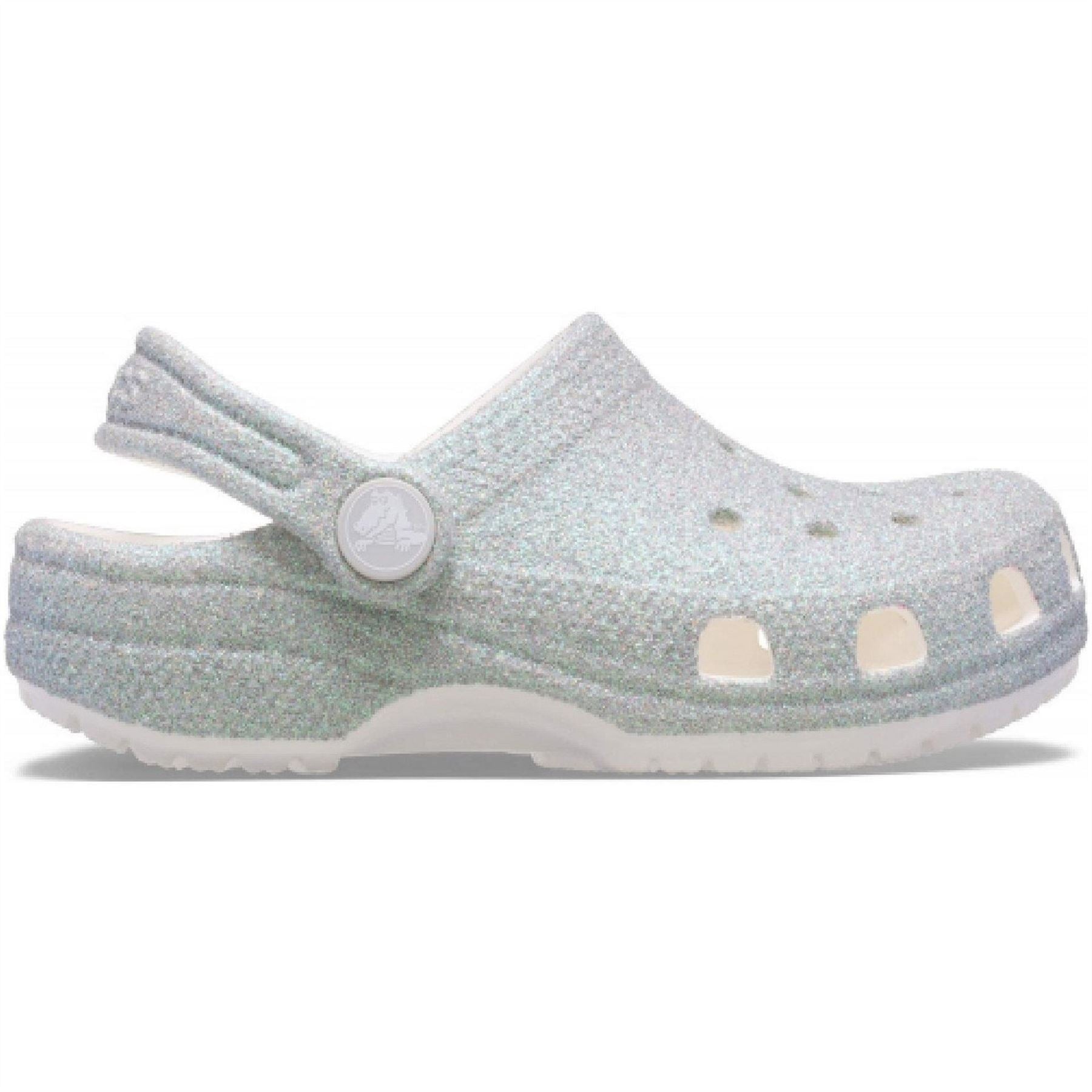 Crocs Classic Glitter Metallic Shuv Clogs