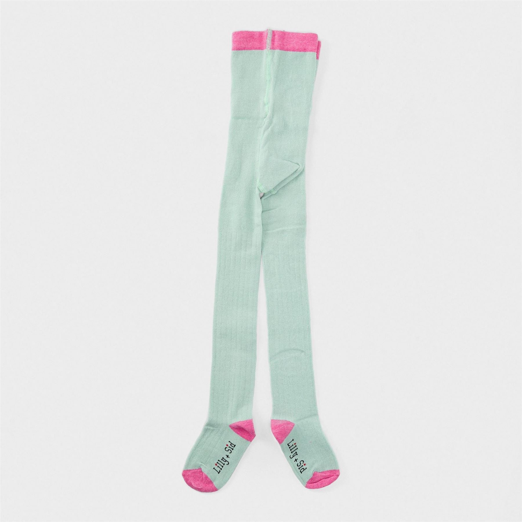 Lilly and Sid Sage Rib Opaque Tights