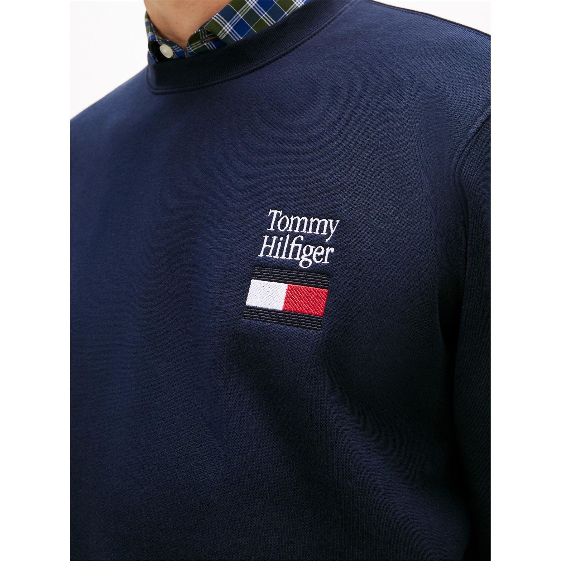 Tommy Hilfiger Embroidered Flag Crew Neck Long Sleeve Sweatshirt
