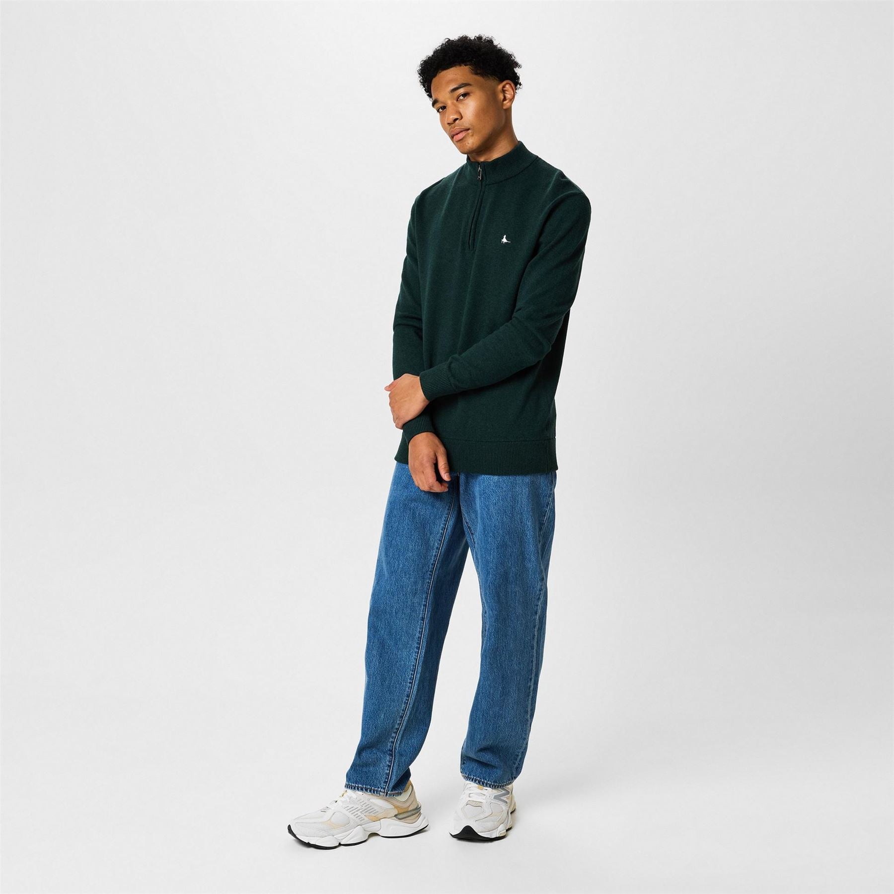 Jack Wills Mens Funnel Neck Half Zip Jumper