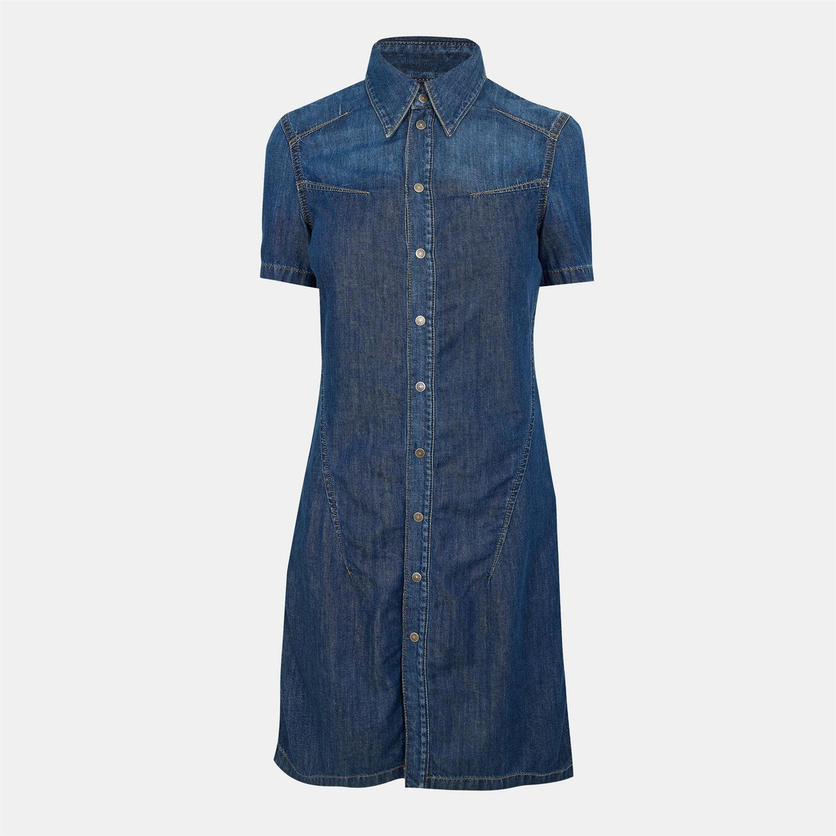 Diesel D Shirty Aito Collared Neck Knee Length Dress