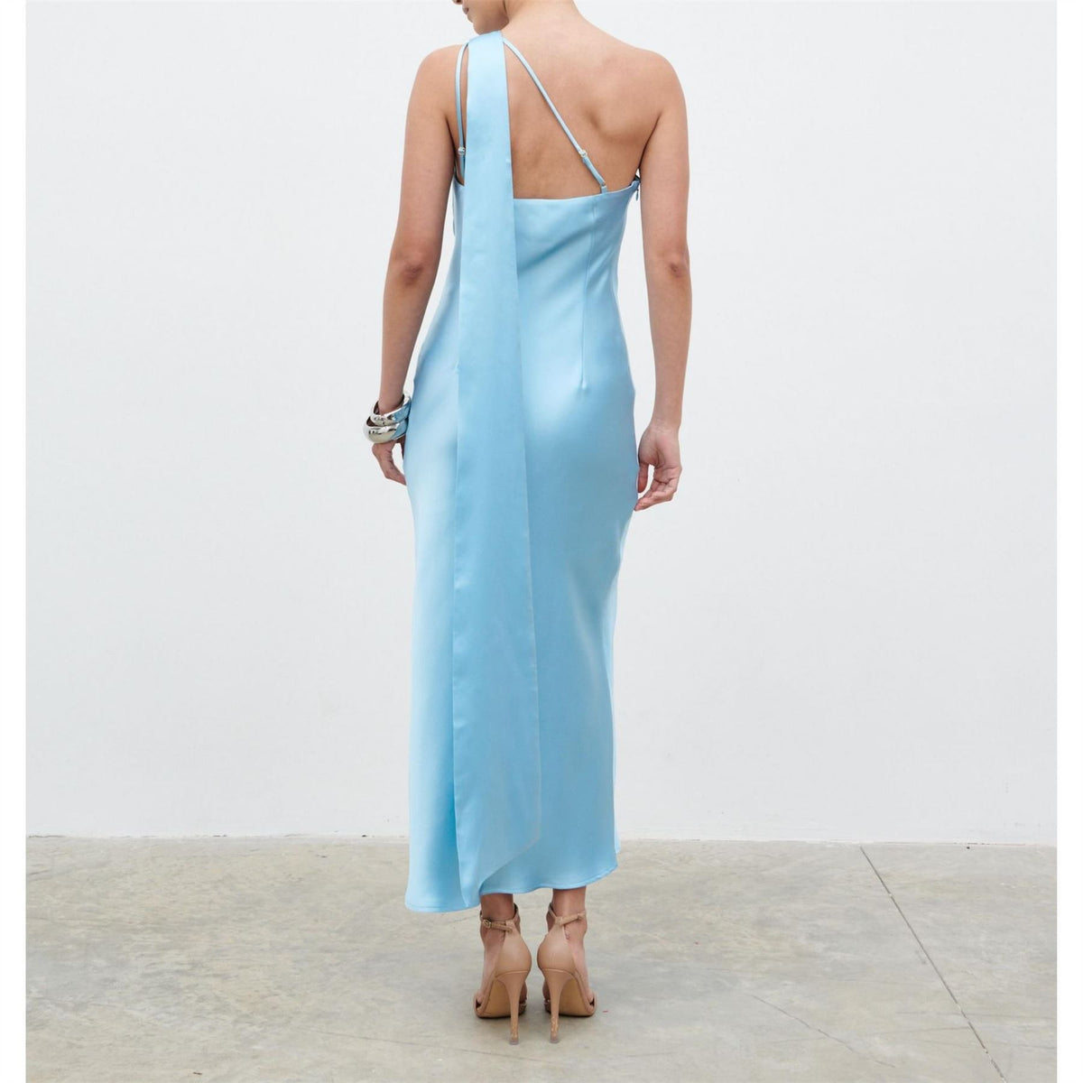 Pretty Lavish Sheree One Shoulder Scarf Long Maxi Dress
