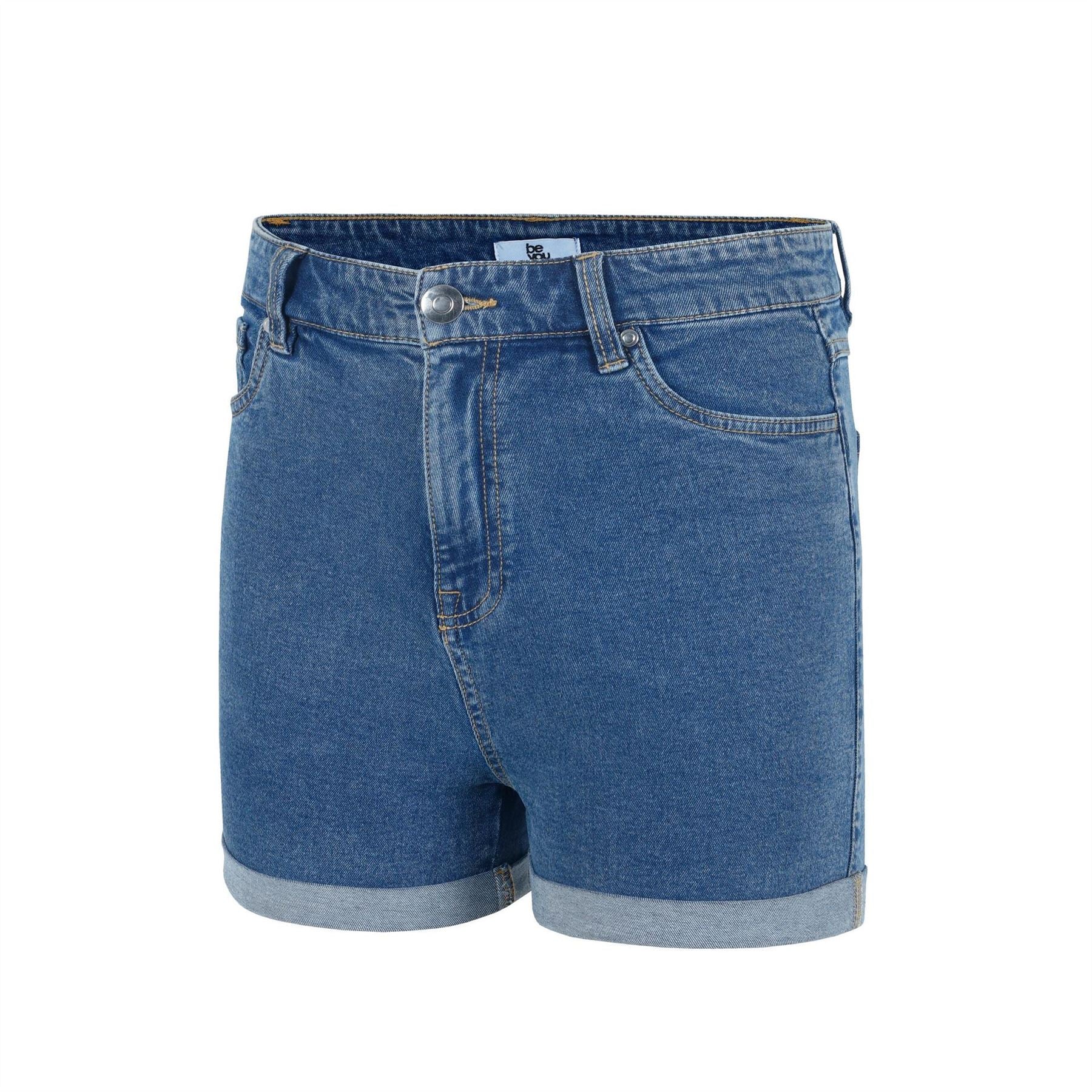Be You Denim Shorts with Banded Hem
