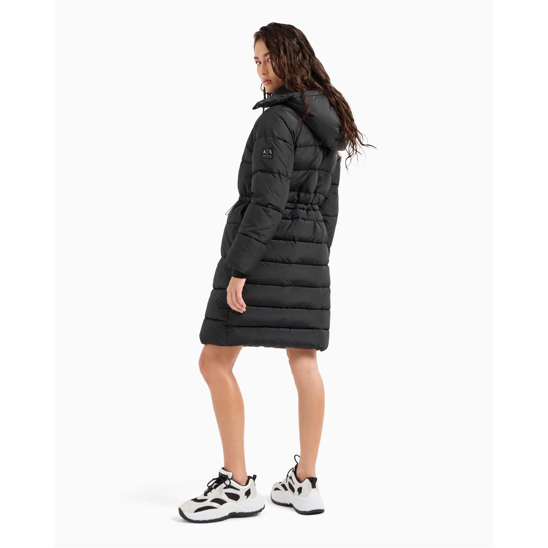 Armani Exchange Exchange Hooded Regular Fit Caban Coat