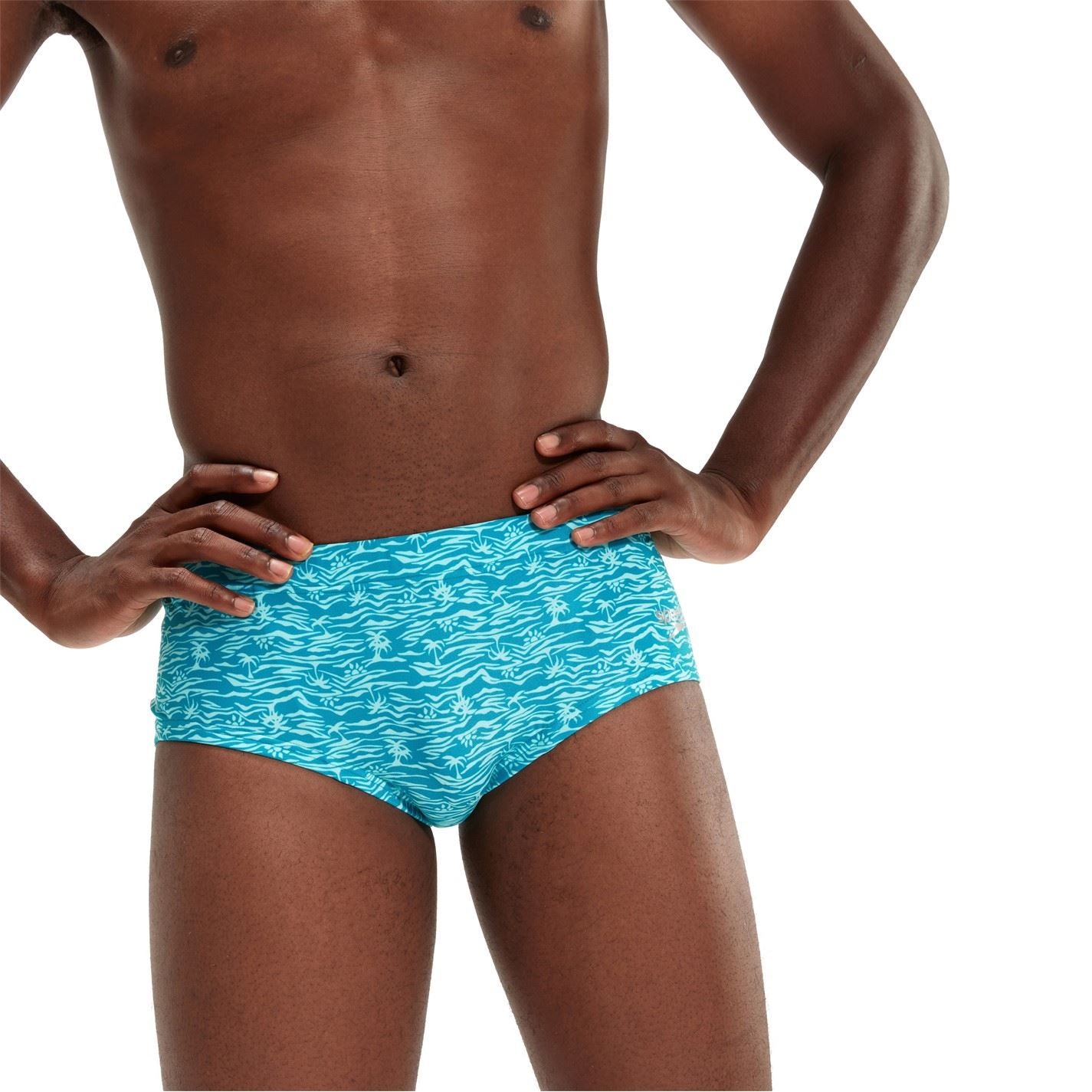 Speedo Club Allover Wave Patterned Swim Brief