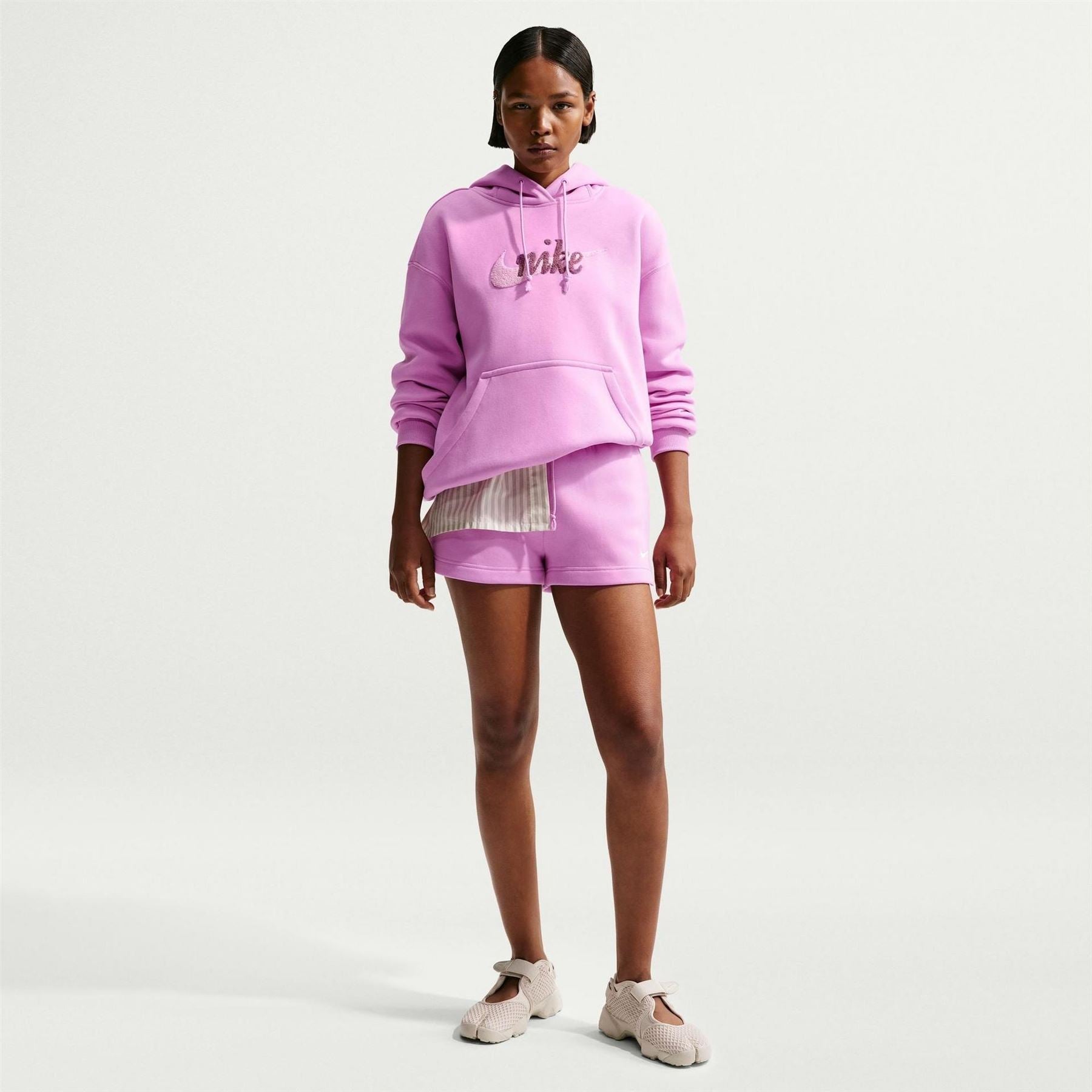 Nike Lacoste Lettering Hooded Neck Oversize Sweatshirt