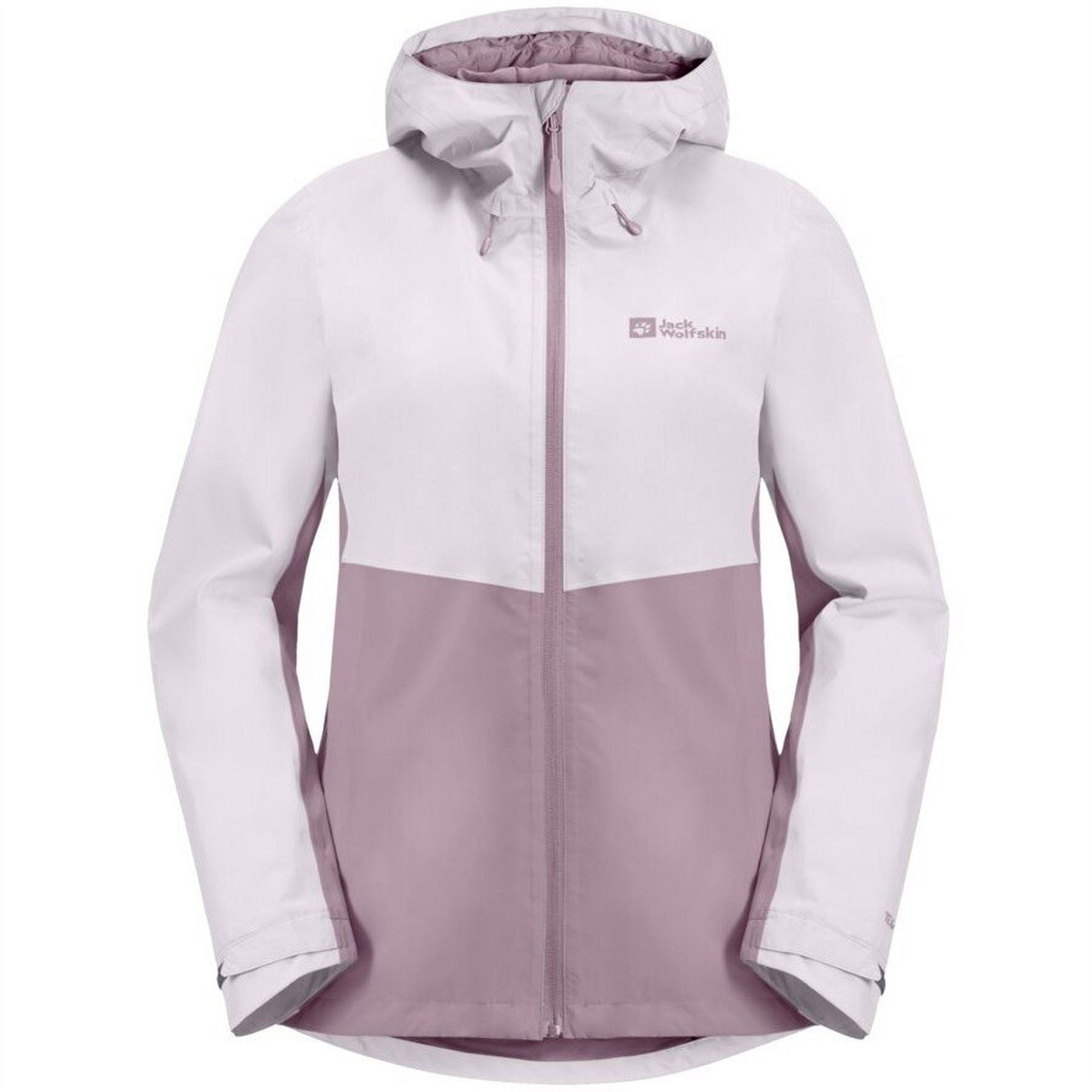 Jack Wolfskin Weiltal Hooded Neck Color Block Rain Jacket
