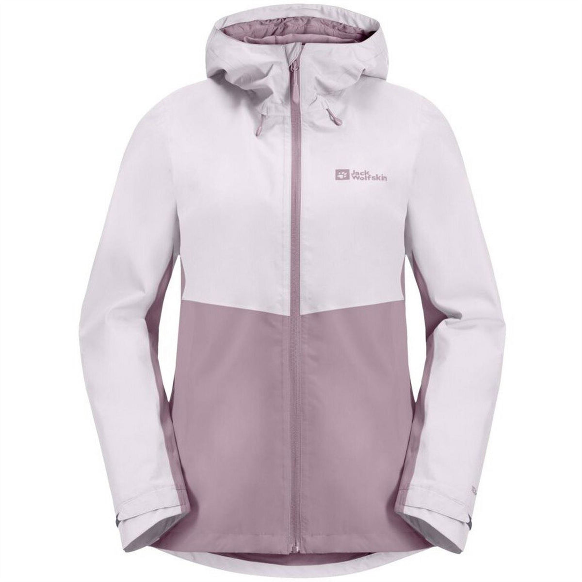 Jack Wolfskin Weiltal Hooded Neck Color Block Rain Jacket