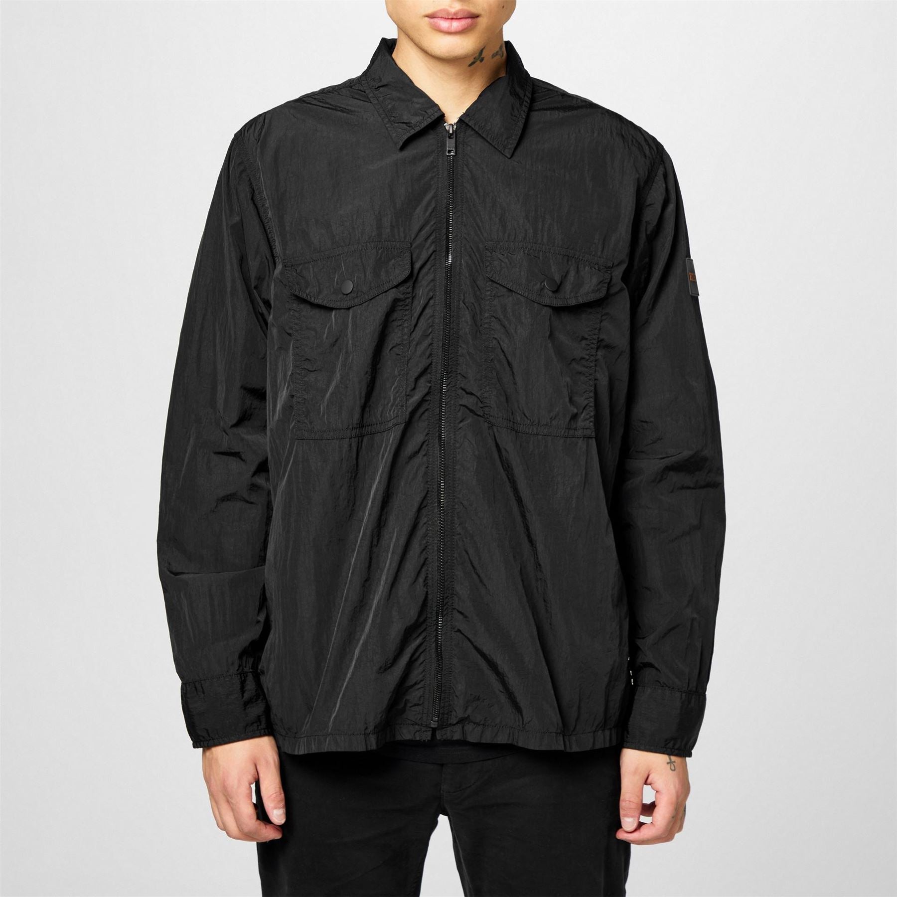 Boss  Orange Zip Long Sleeve Overshirt