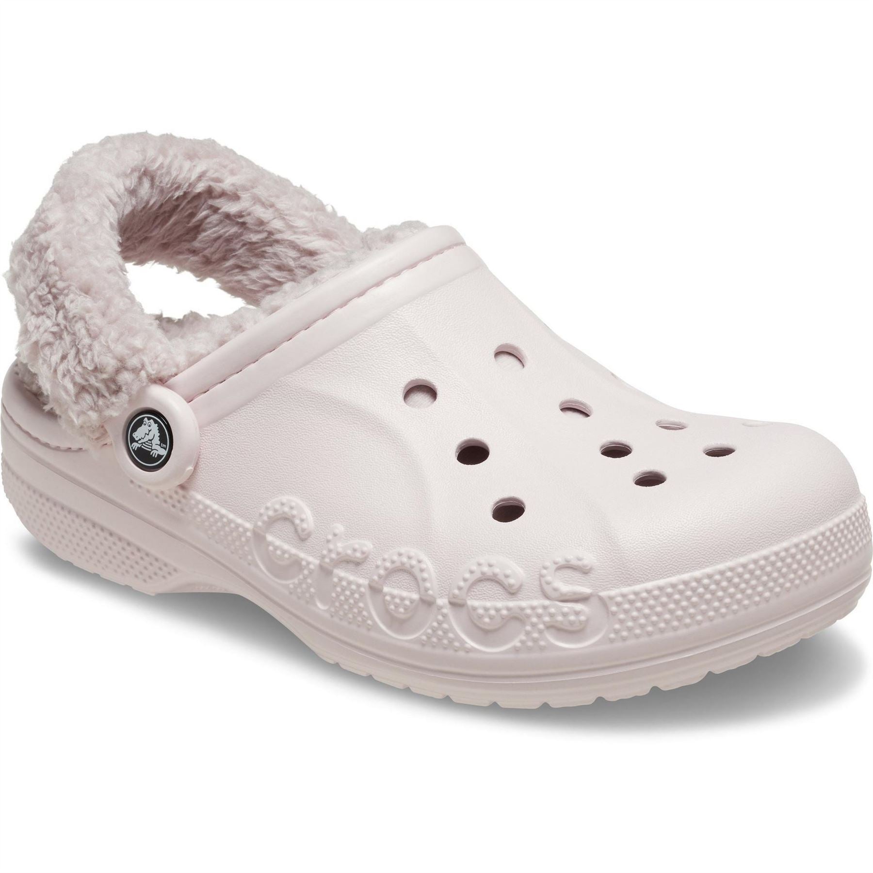 Crocs Baya Lined Fuzz Strap Closed Toe Clogs