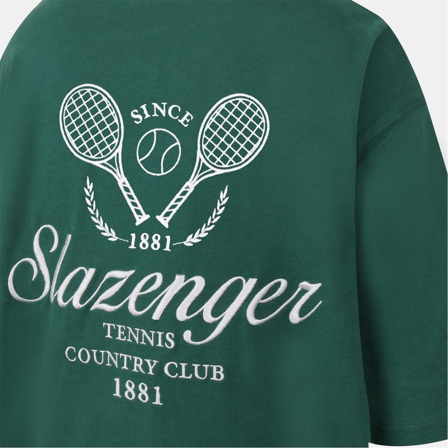 Slazenger Tennis Oversize Fit Embroidered Short Sleeve T-Shirt
