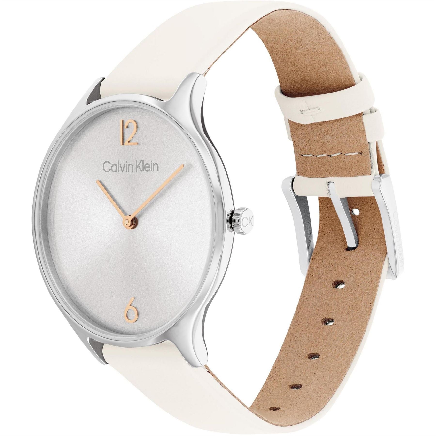 Calvin Klein Leather Strap Watch