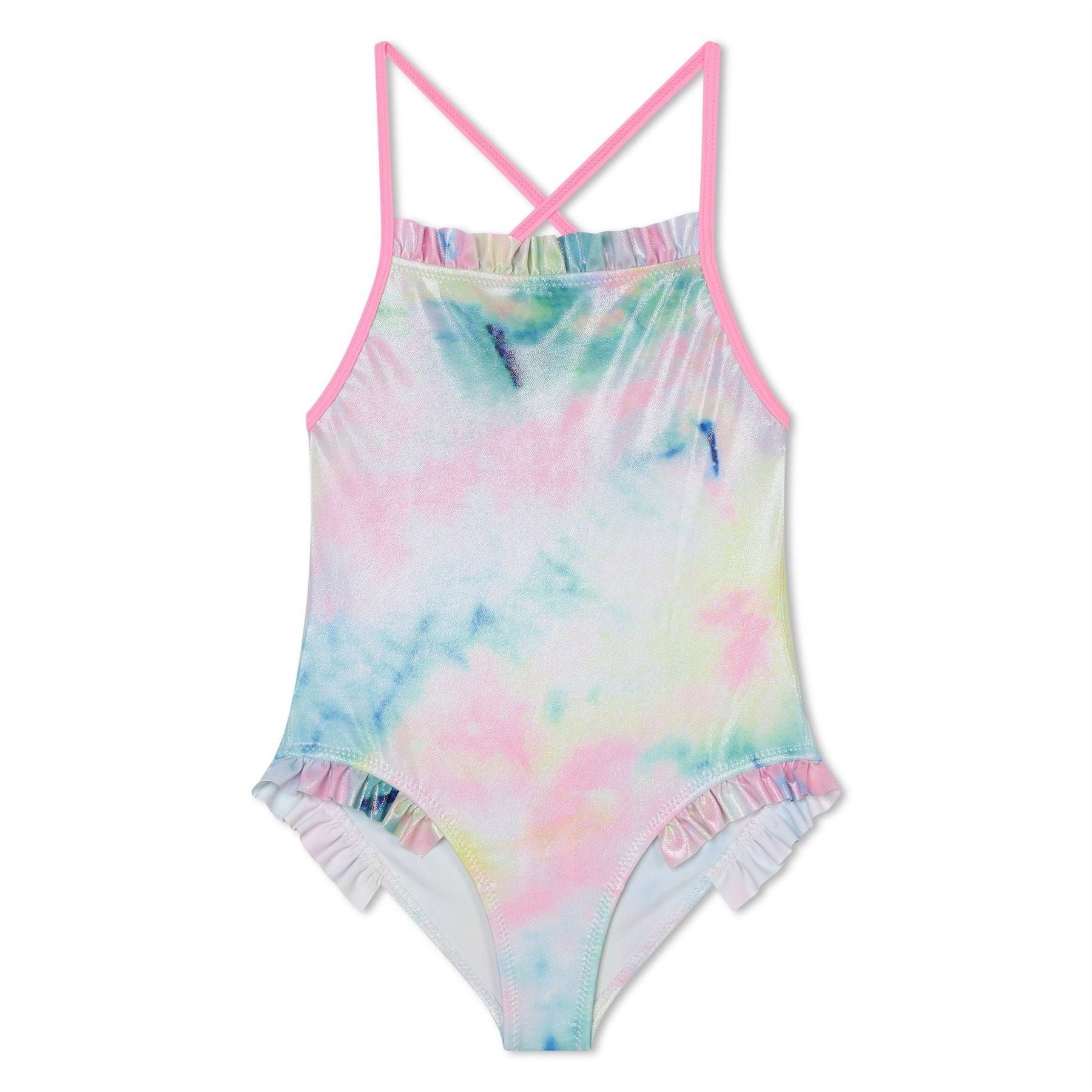 Billieblush Watercolour Print Scoop Neck Swimsuit