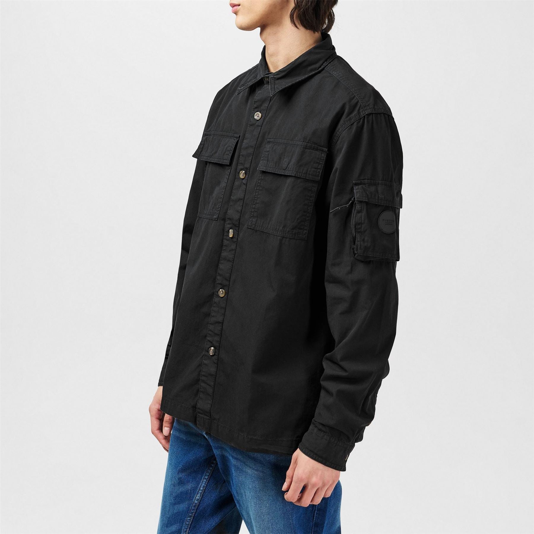 Firetrap Andor Cotton Long Sleeve Utility Overshirt