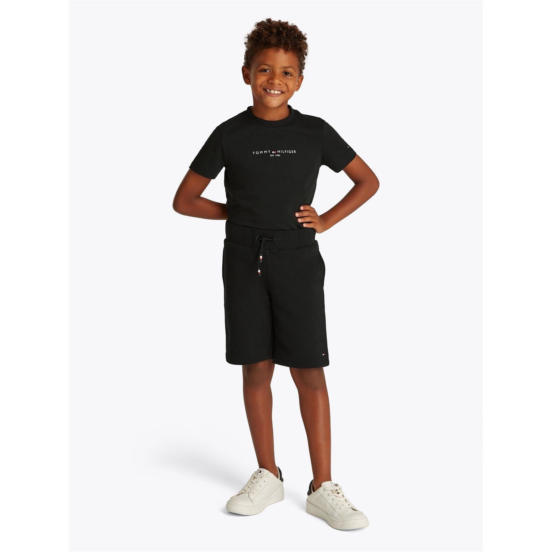 Tommy Hilfiger Lettering Crew Neck Short Sleeve T-Shirt and Short Set