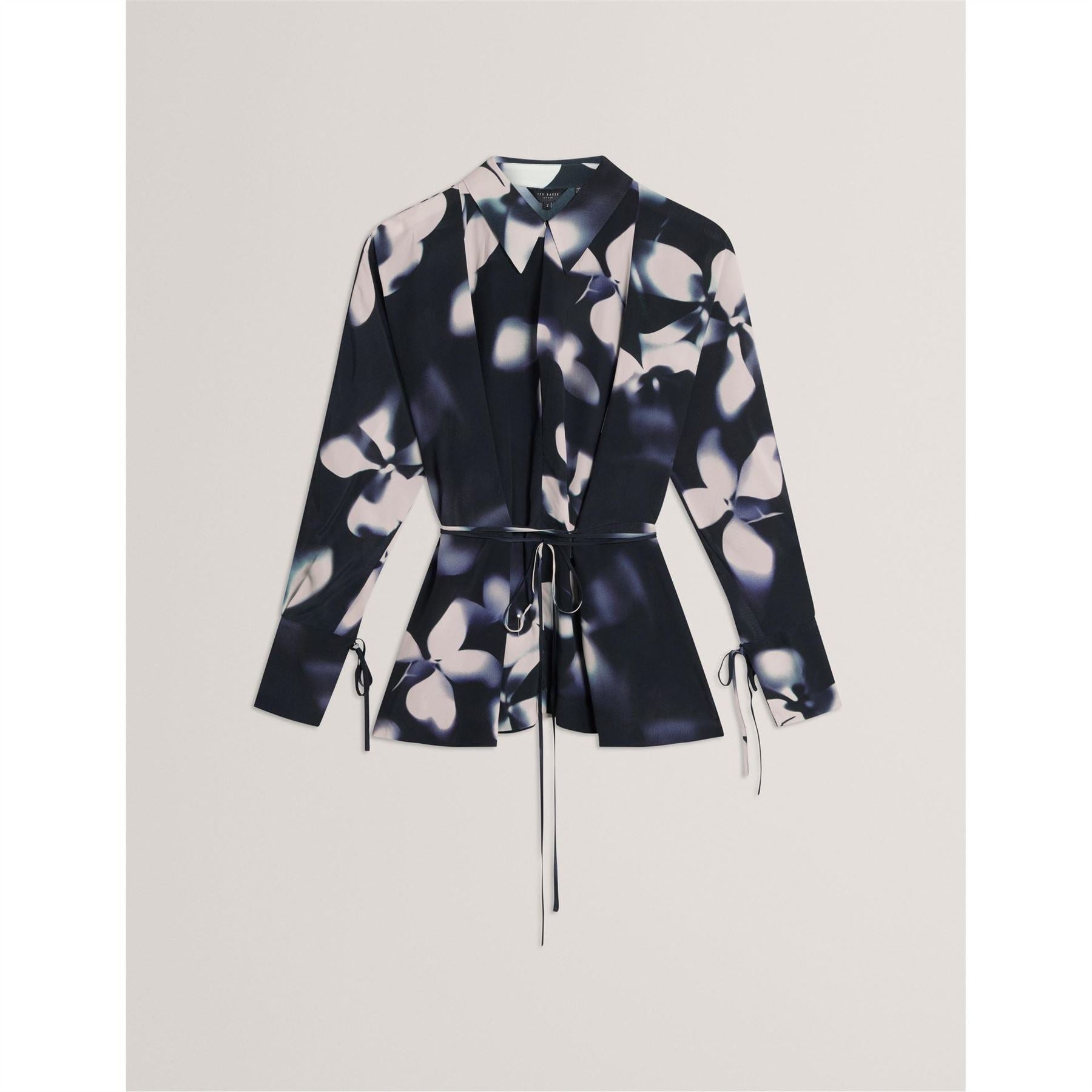 Ted Baker Collared Neck Long Sleeve Drop Shoulder Shirt