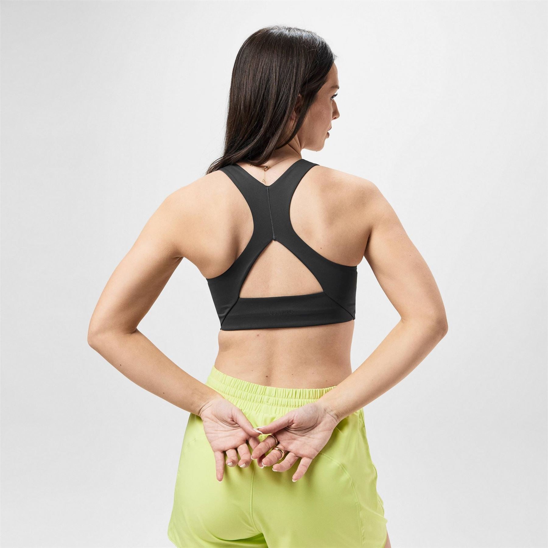 USA Pro Cropped Scoop Neck Compression Bra