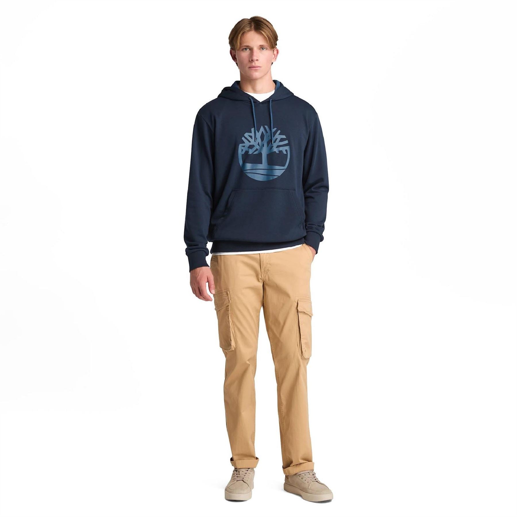 Timberland Northwood Tree Logo Over The Head Cotton Blend Hoodie