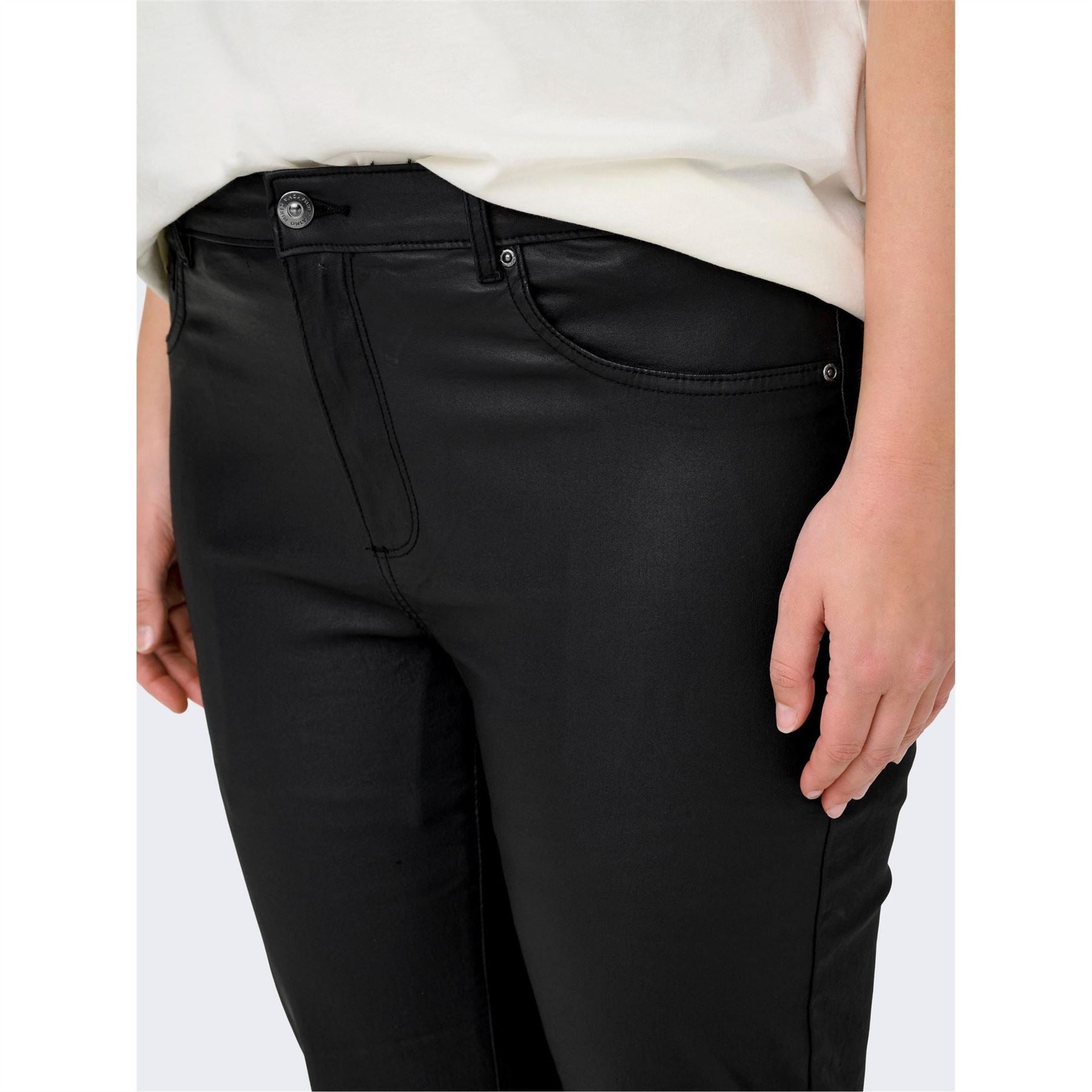 Only Solid Patterned Flared Trousers