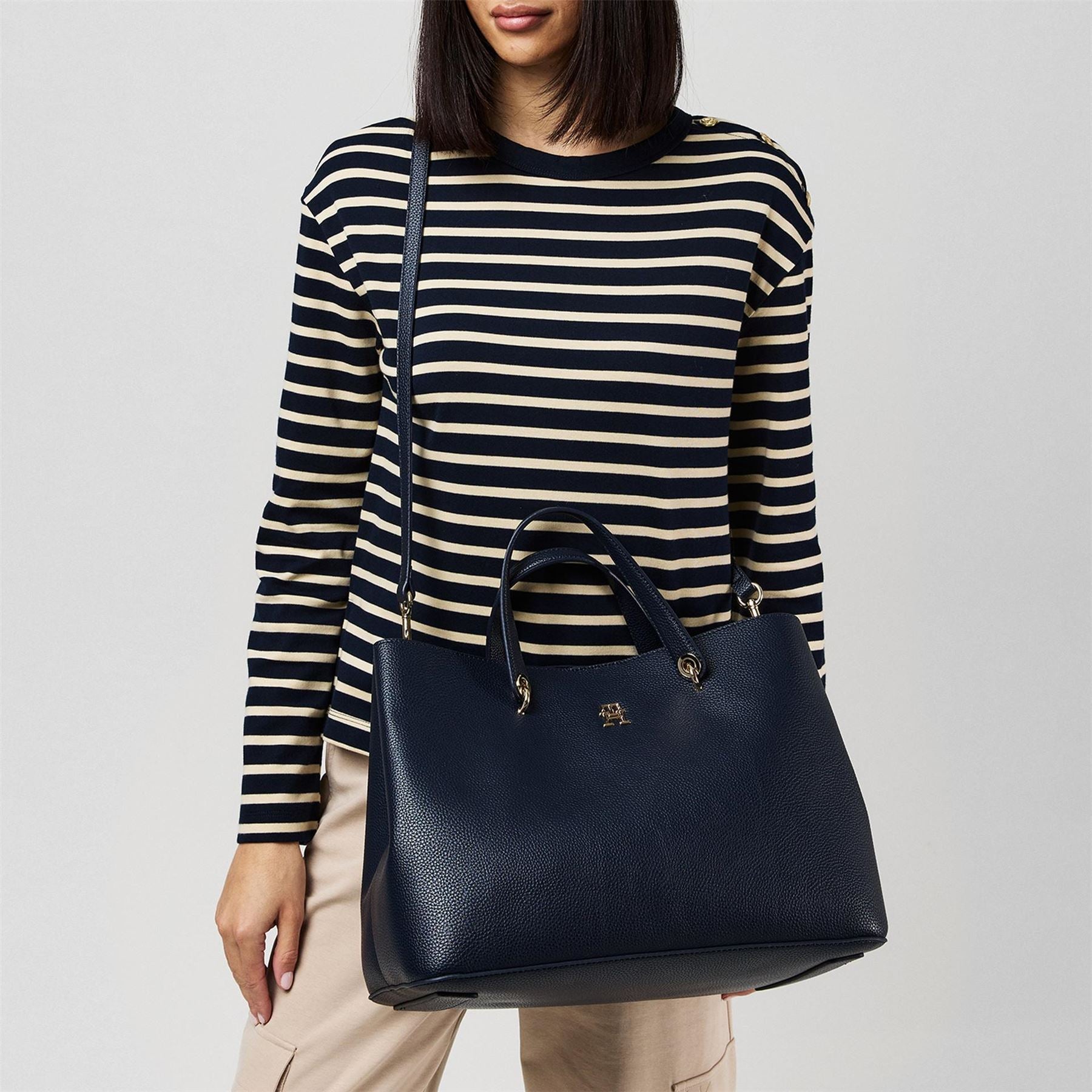 Tommy Hilfiger Emblem Satchel Bag