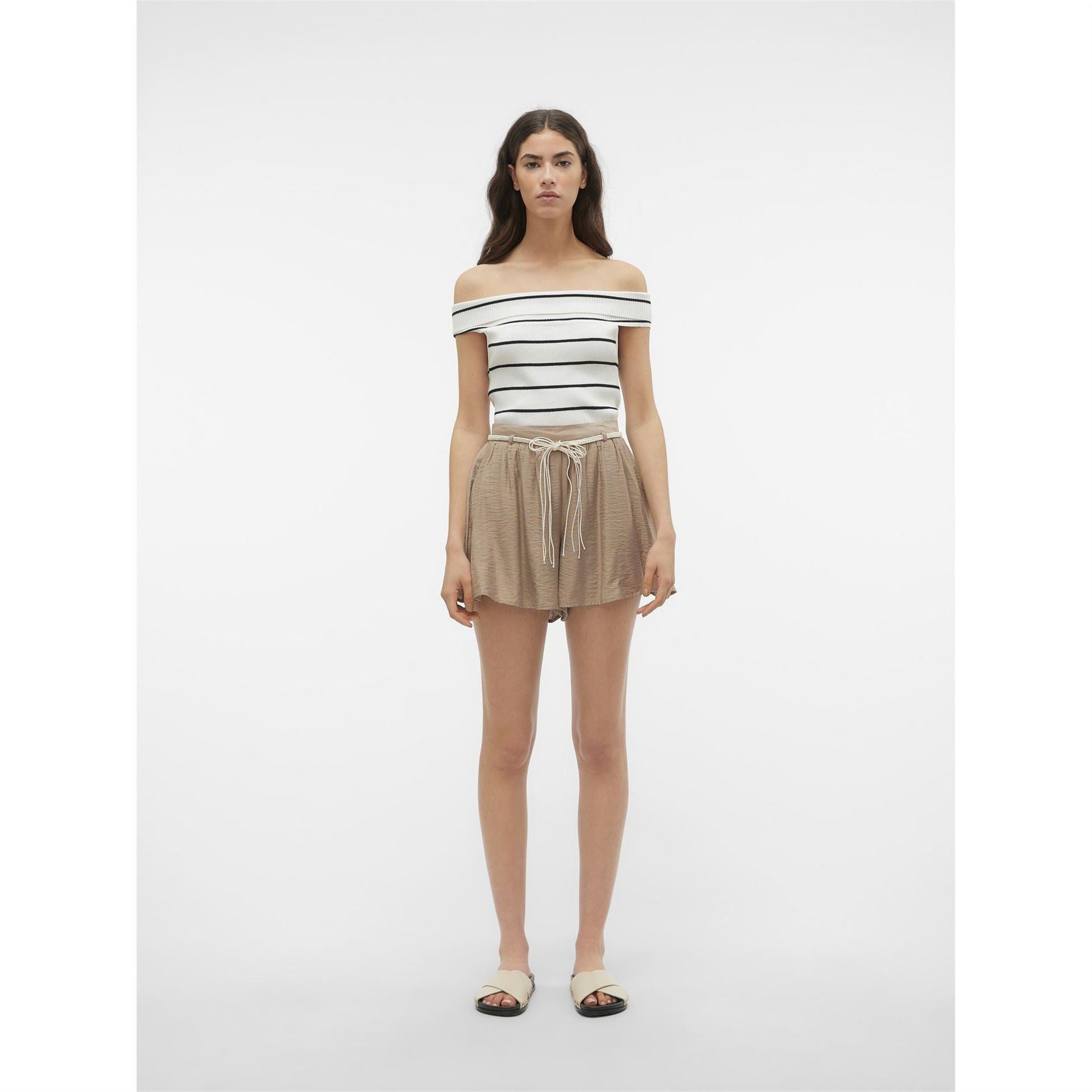 Vero Moda Off-The-Shoulder Slim Fit T-Shirt