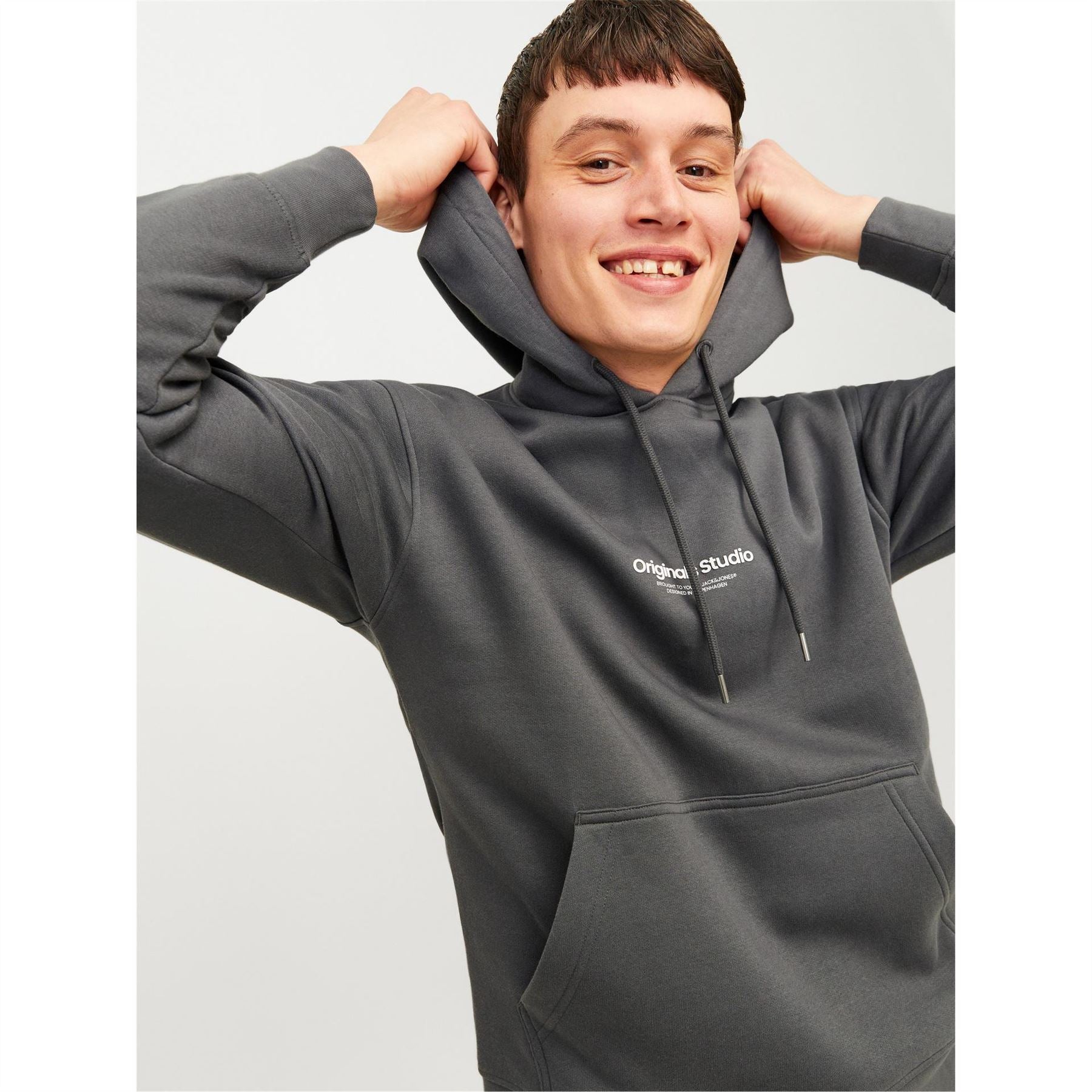 Jack and Jones Vester Lettering Hooded Neck Sweatshirt
