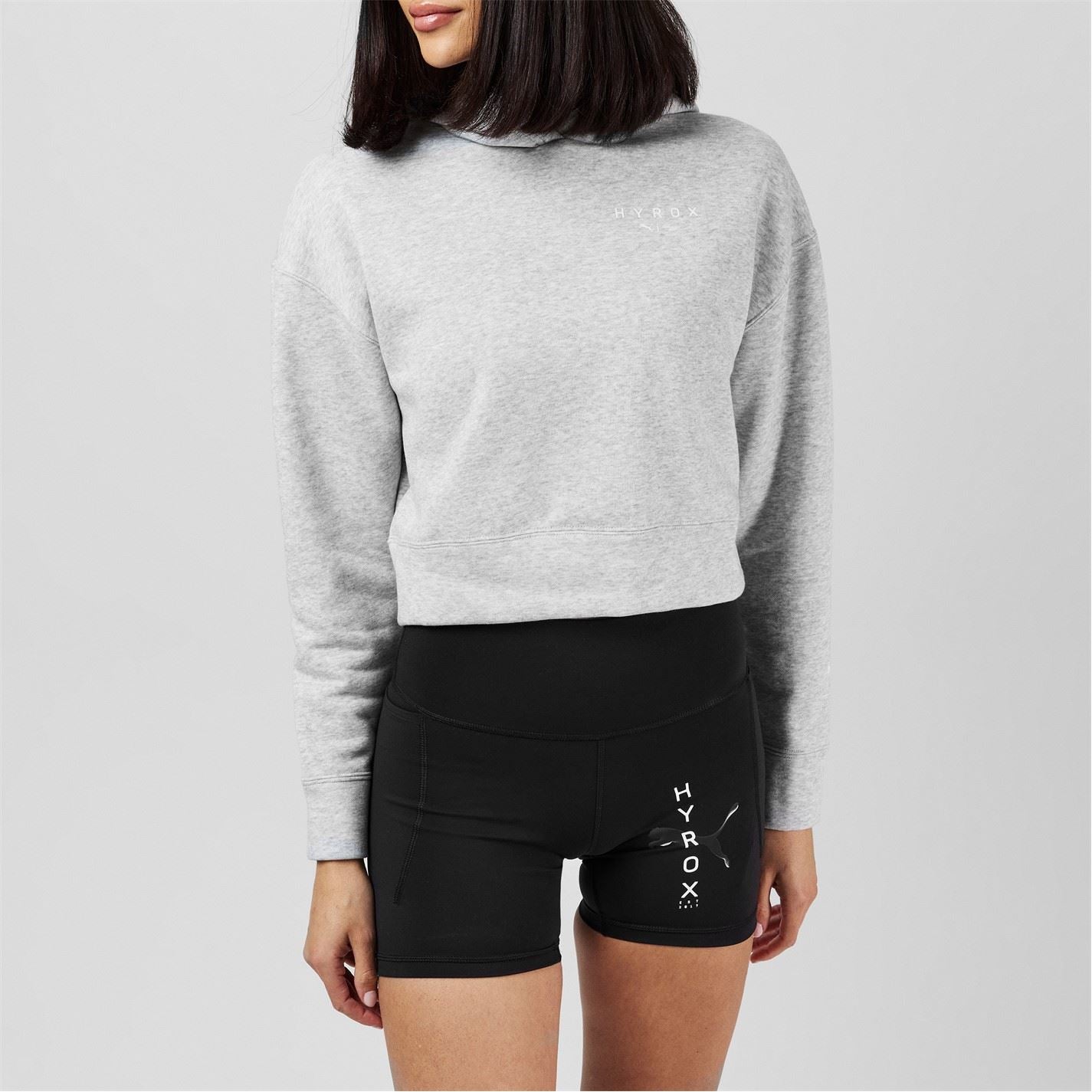 Puma Hyrox Hooded Cropped Relaxed Sweatshirt