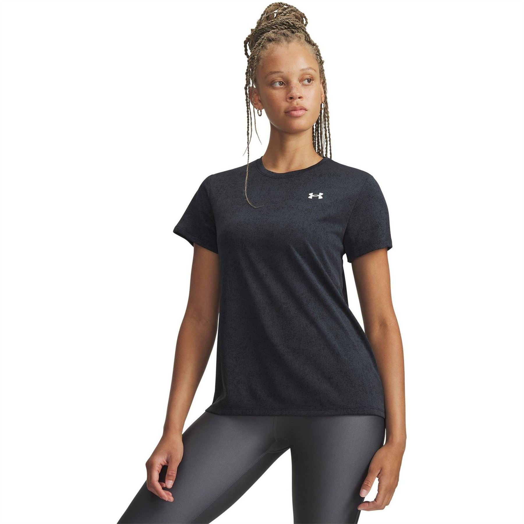Under Armour Texture Womens Short Sleeve Performance Gym Top
