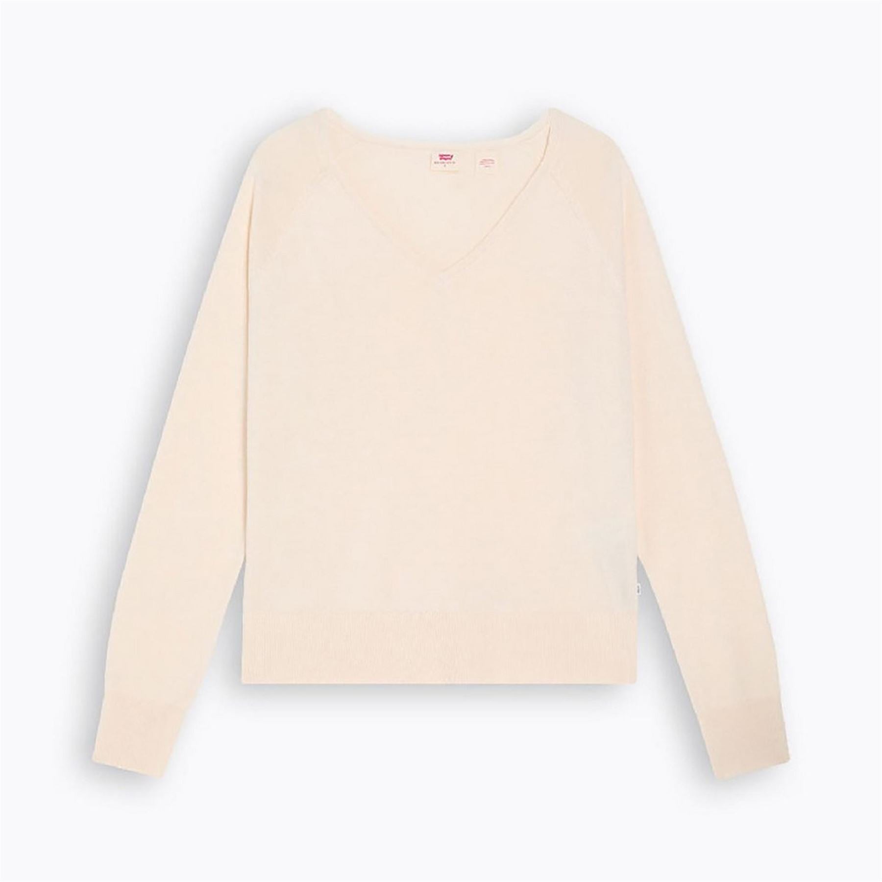 Levis Petal V Neck Quarter Zip Knitted Top
