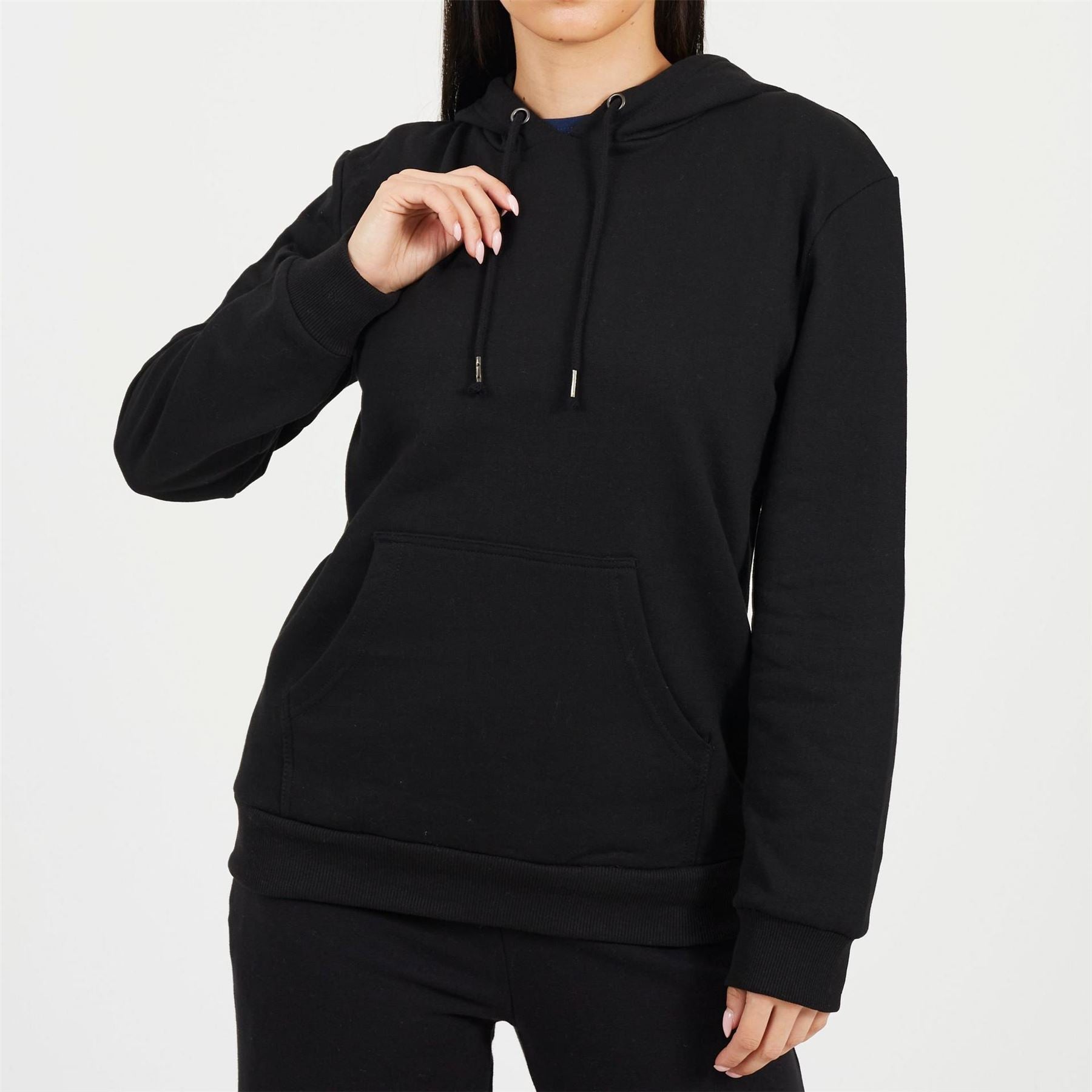 Brave Soul Hooded Neck Long Sleeve Kangaroo Pocket Sweatshirt