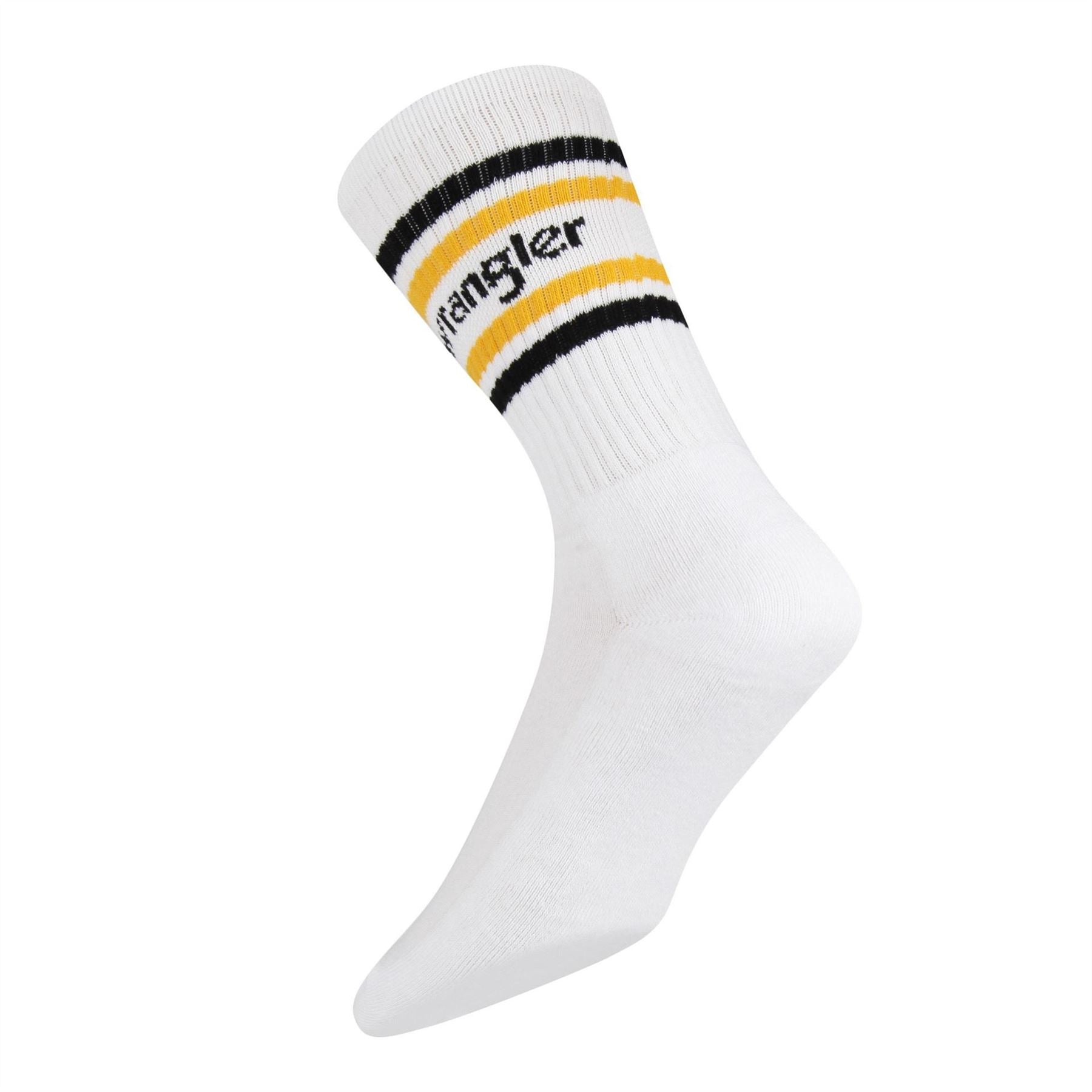Wrangler 3 Pack Malm Lettering Crew Socks