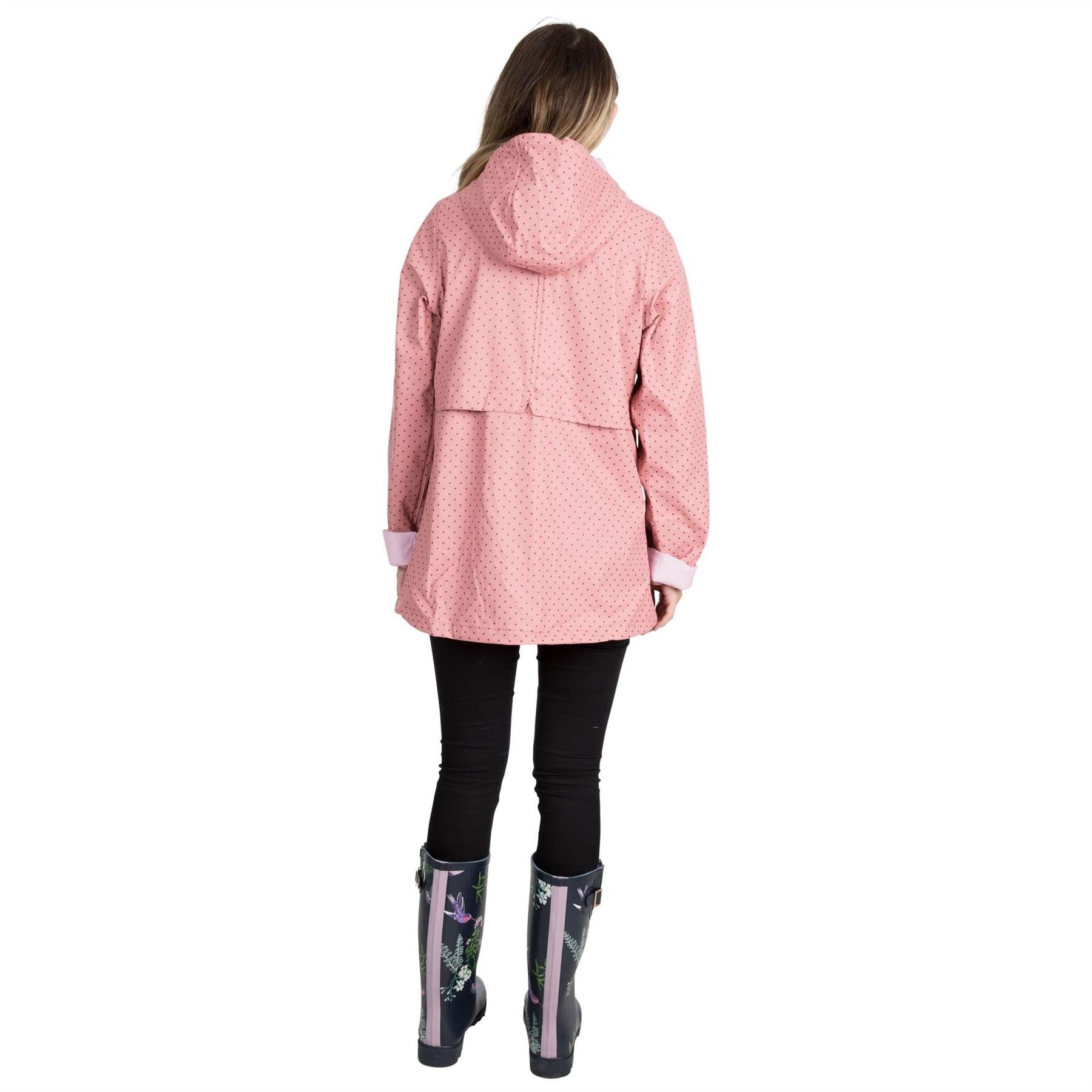 Trespass Splosh Hooded Rain Jacket with Ribbed Cuff