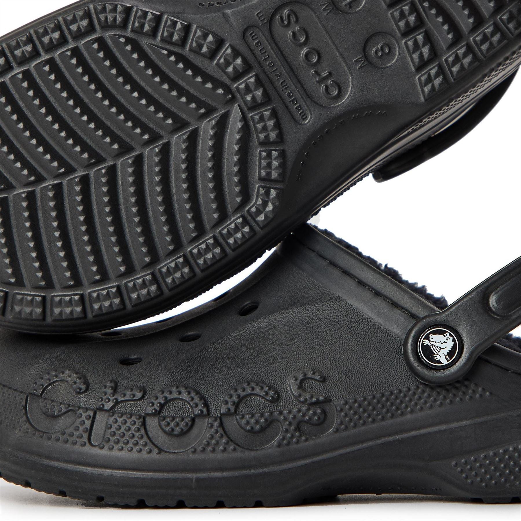 Crocs Baya Lined Shuv Clogs with Lacoste Lettering