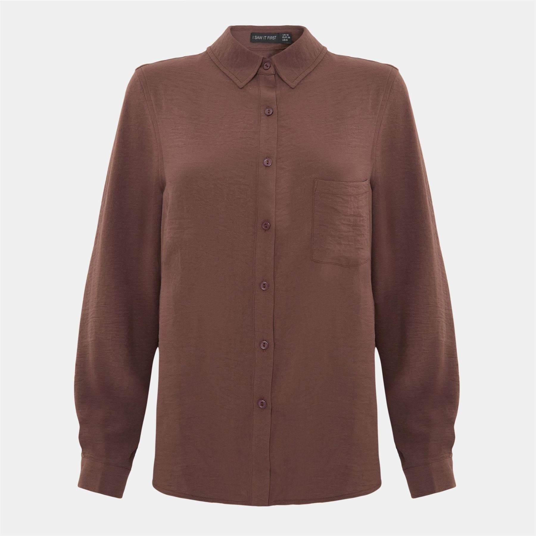 I Saw It First Crepe Long Sleeve Shirt
