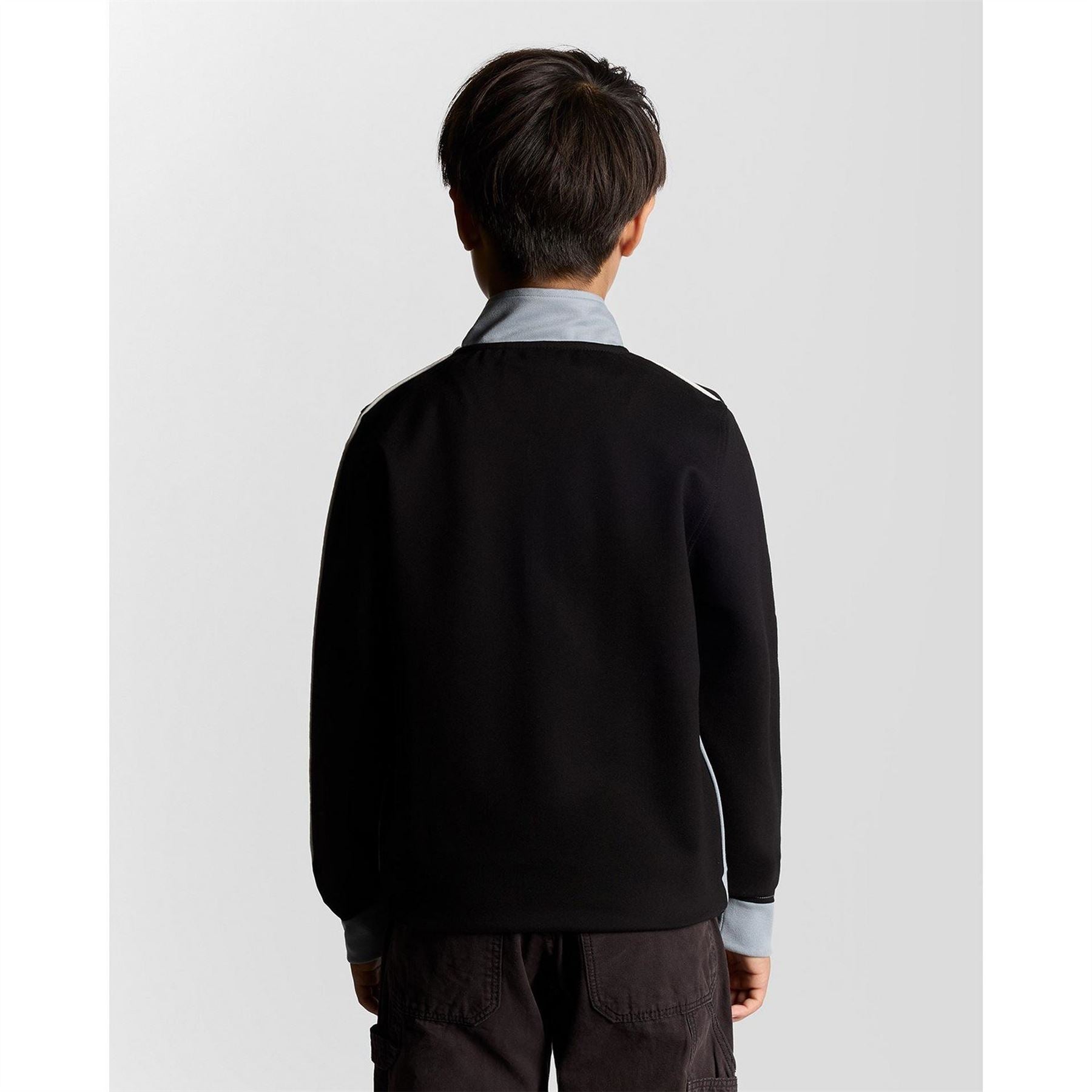Lyle and Scott Color Block Full Zipper Ribbed Cuff Track Jacket