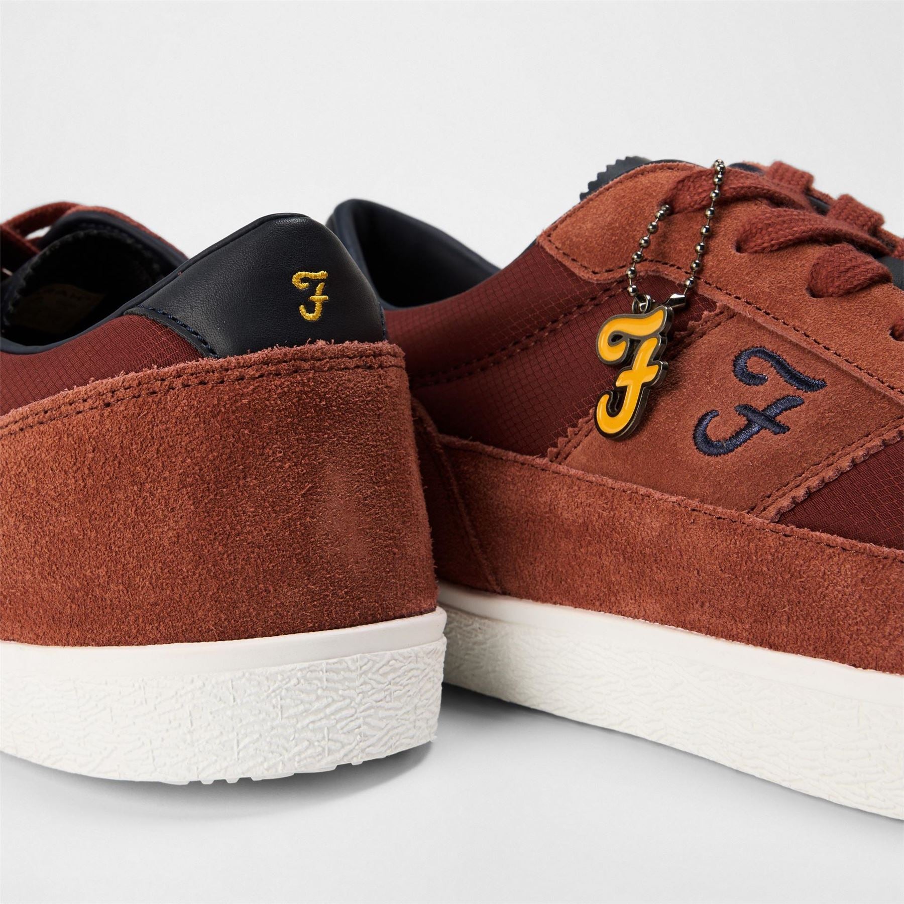 Farah Mens Stanton Suede Cupsole Low Top Trainers